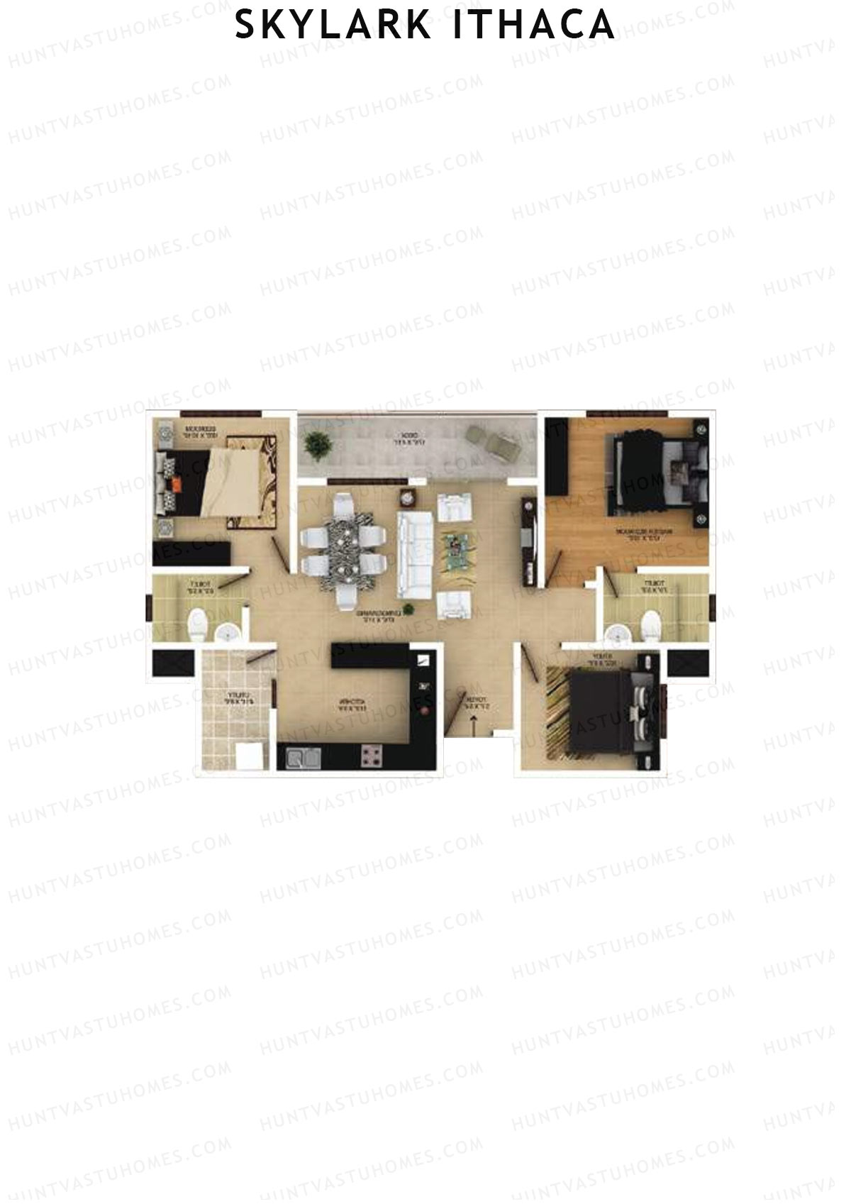 Skylark Ithaca Tower 12 Unit 6 (Type 3) Floor Plan