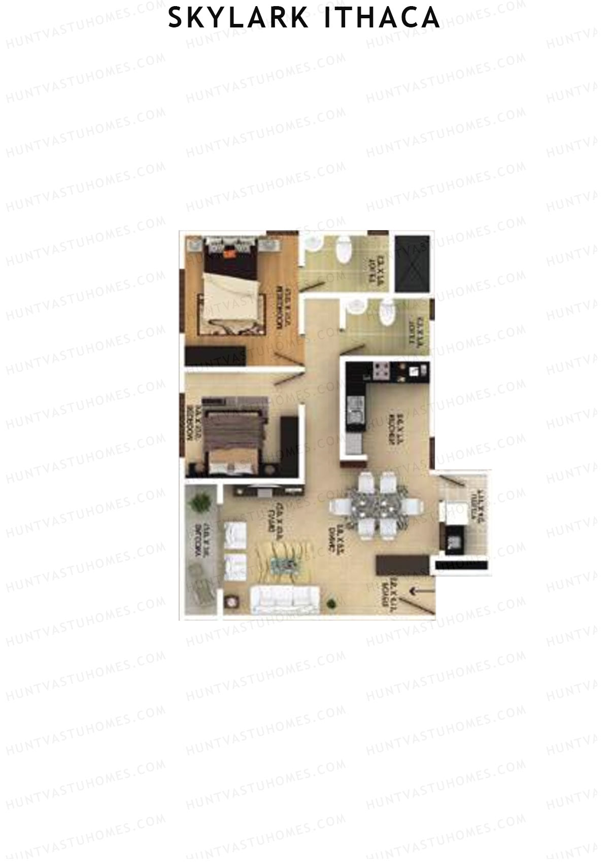 Skylark Ithaca Tower 13 Unit 6 (Type 1) Floor Plan