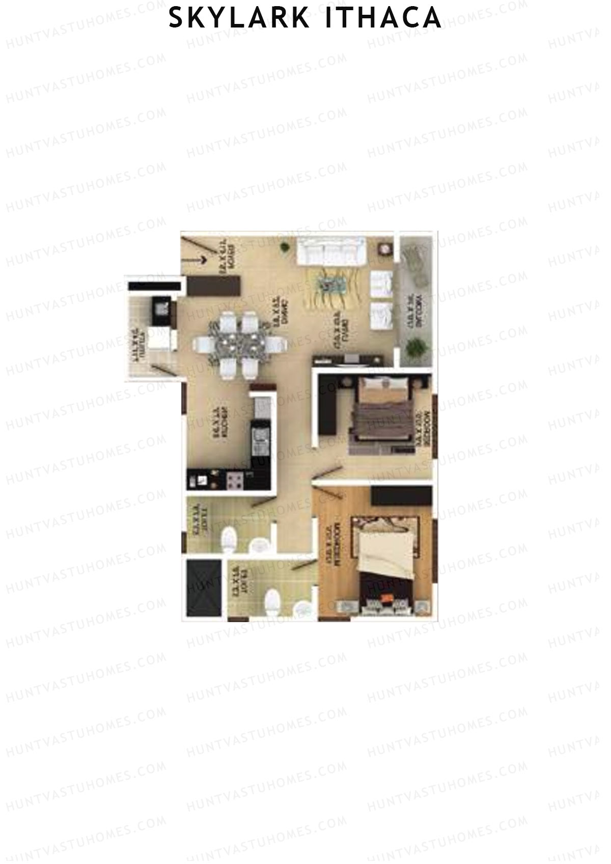 Skylark Ithaca Tower 14 Unit 3 (Type 1) Floor Plan