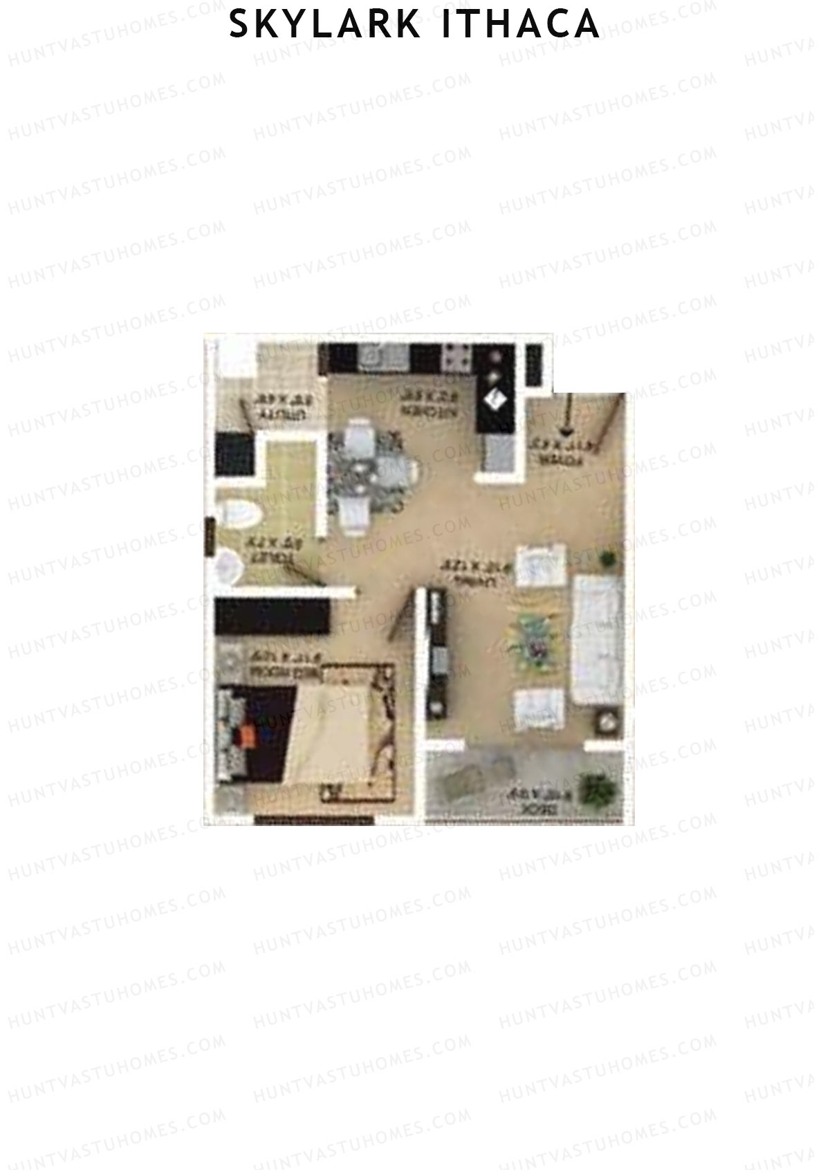 Skylark Ithaca Tower 2 Unit 4 (Type 1) Floor Plan