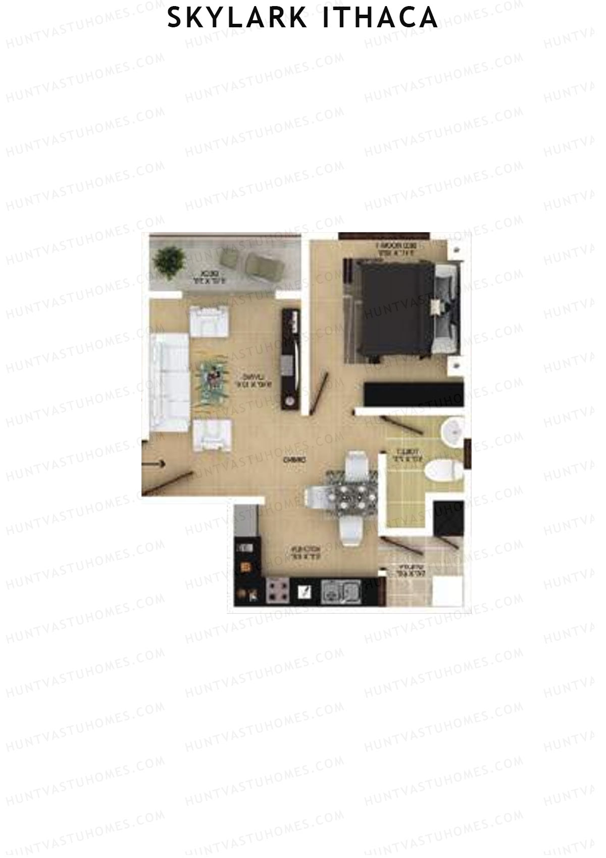 Skylark Ithaca Tower 4 Unit 1 (Type 2) Floor Plan