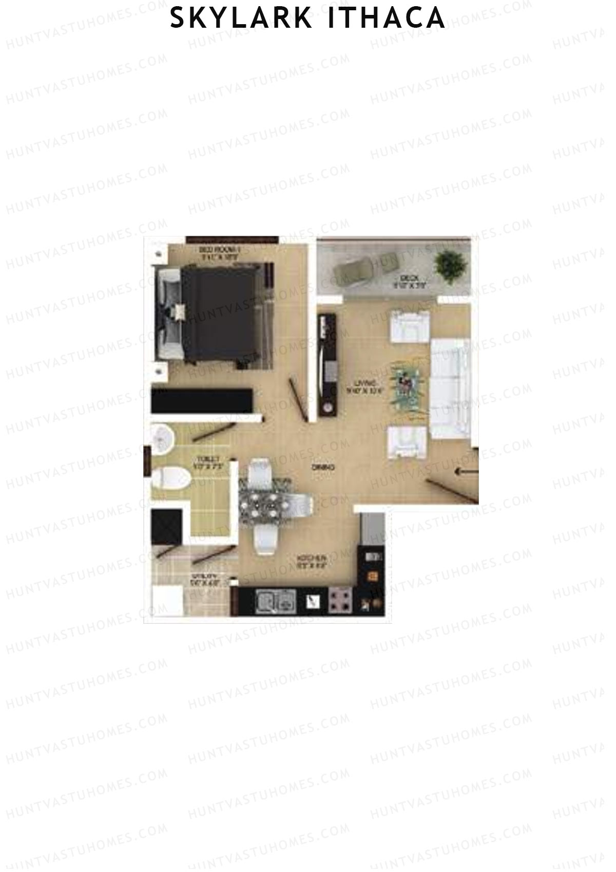Skylark Ithaca Tower 4 Unit 3 (Type 2) Floor Plan
