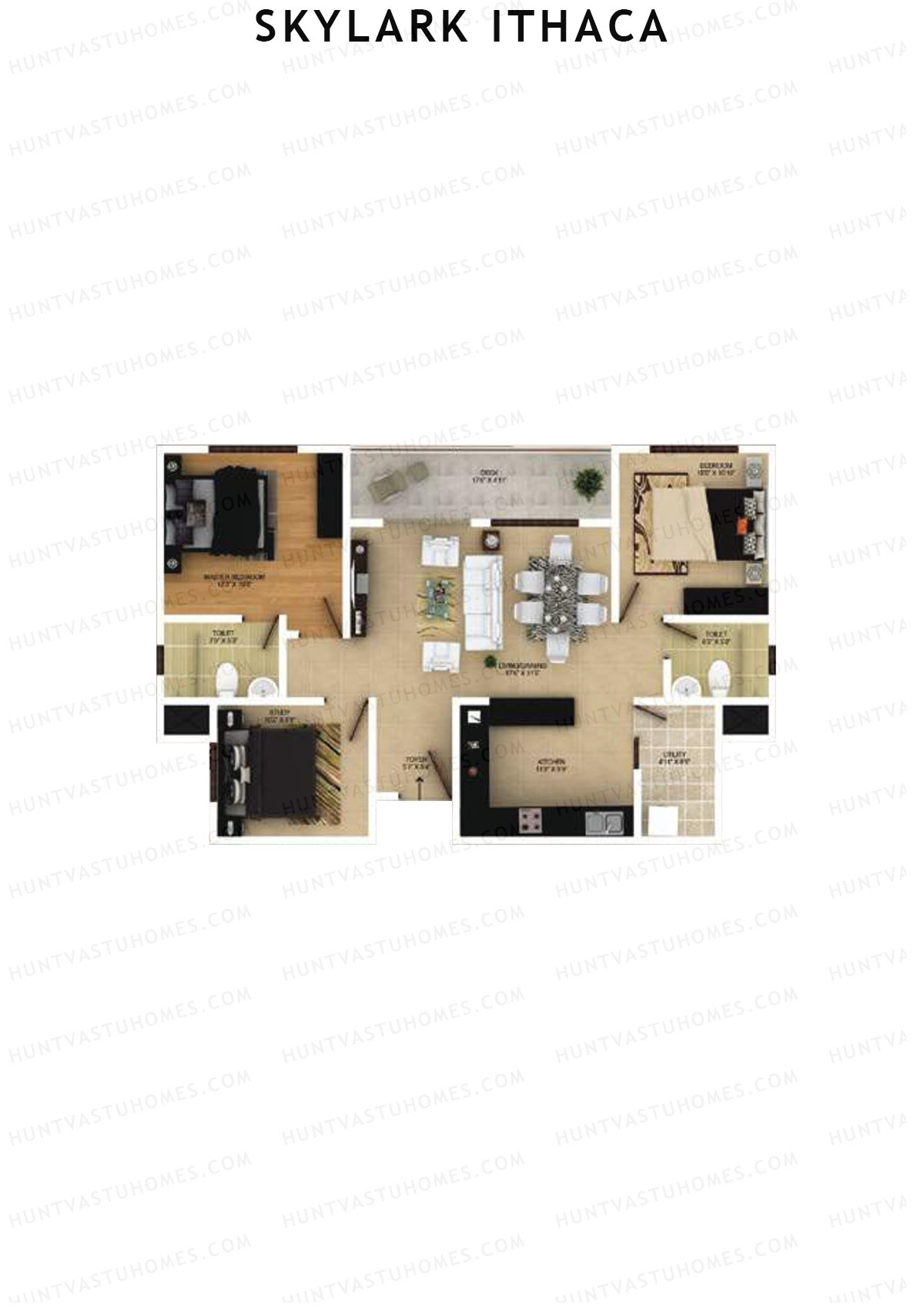 Skylark Ithaca Tower 4 Unit 4 (Type 3) Floor Plan