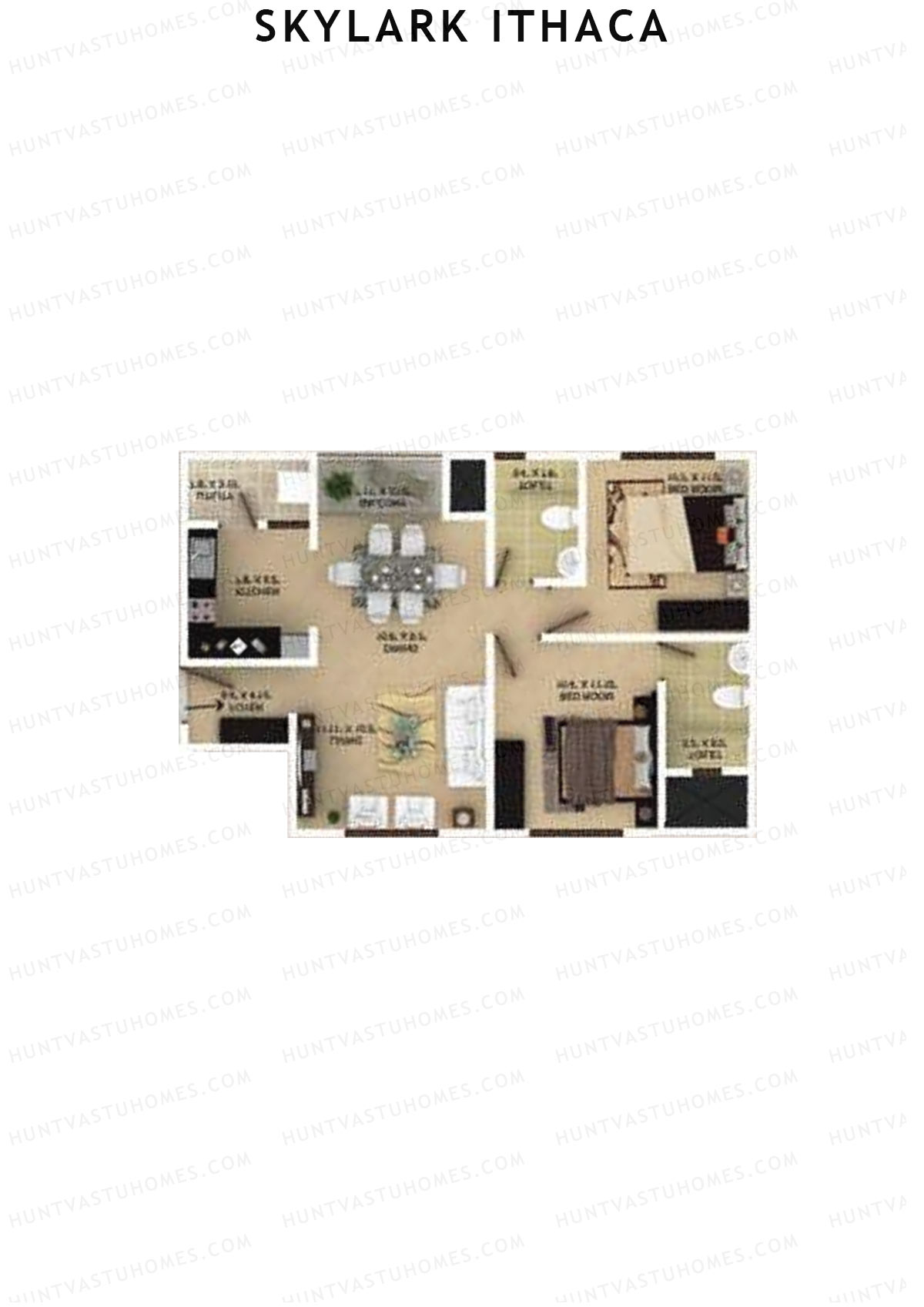 Skylark Ithaca Tower 5 Unit 1 (Type 2) Floor Plan