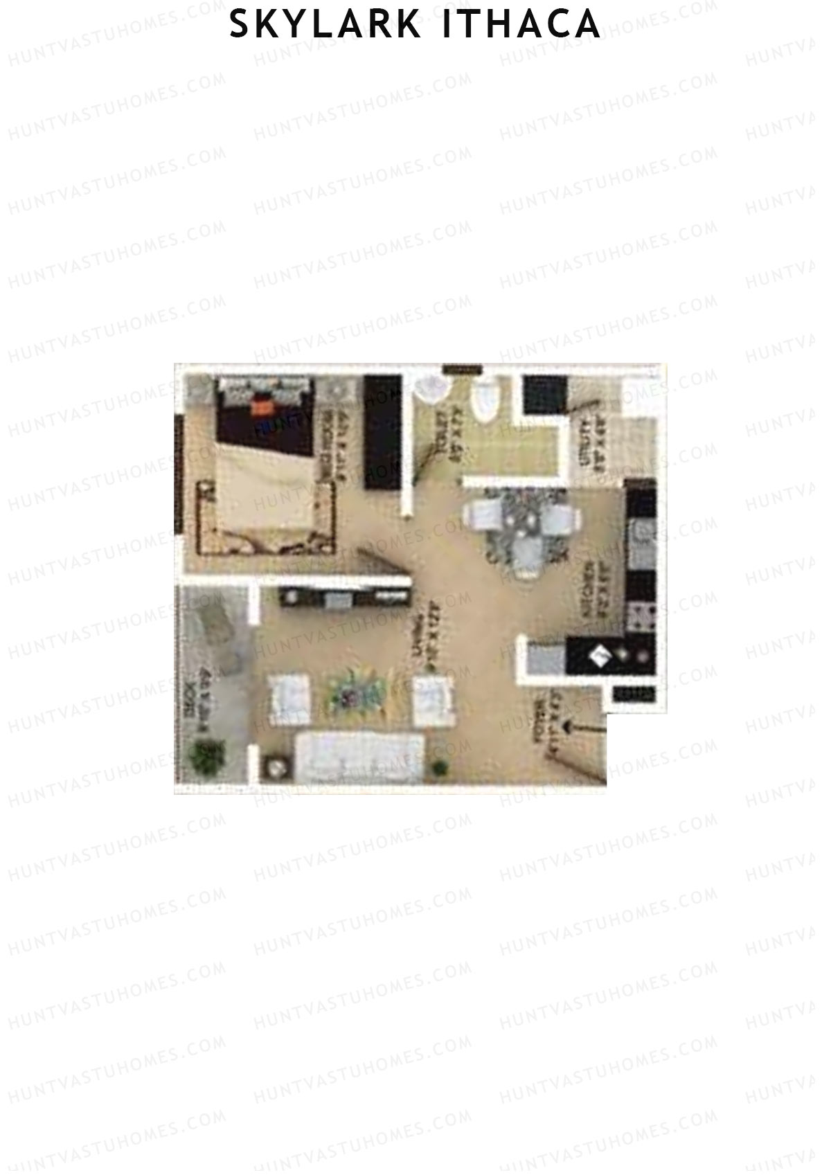 Skylark Ithaca Tower 5 Unit 4 (Type 1) Floor Plan