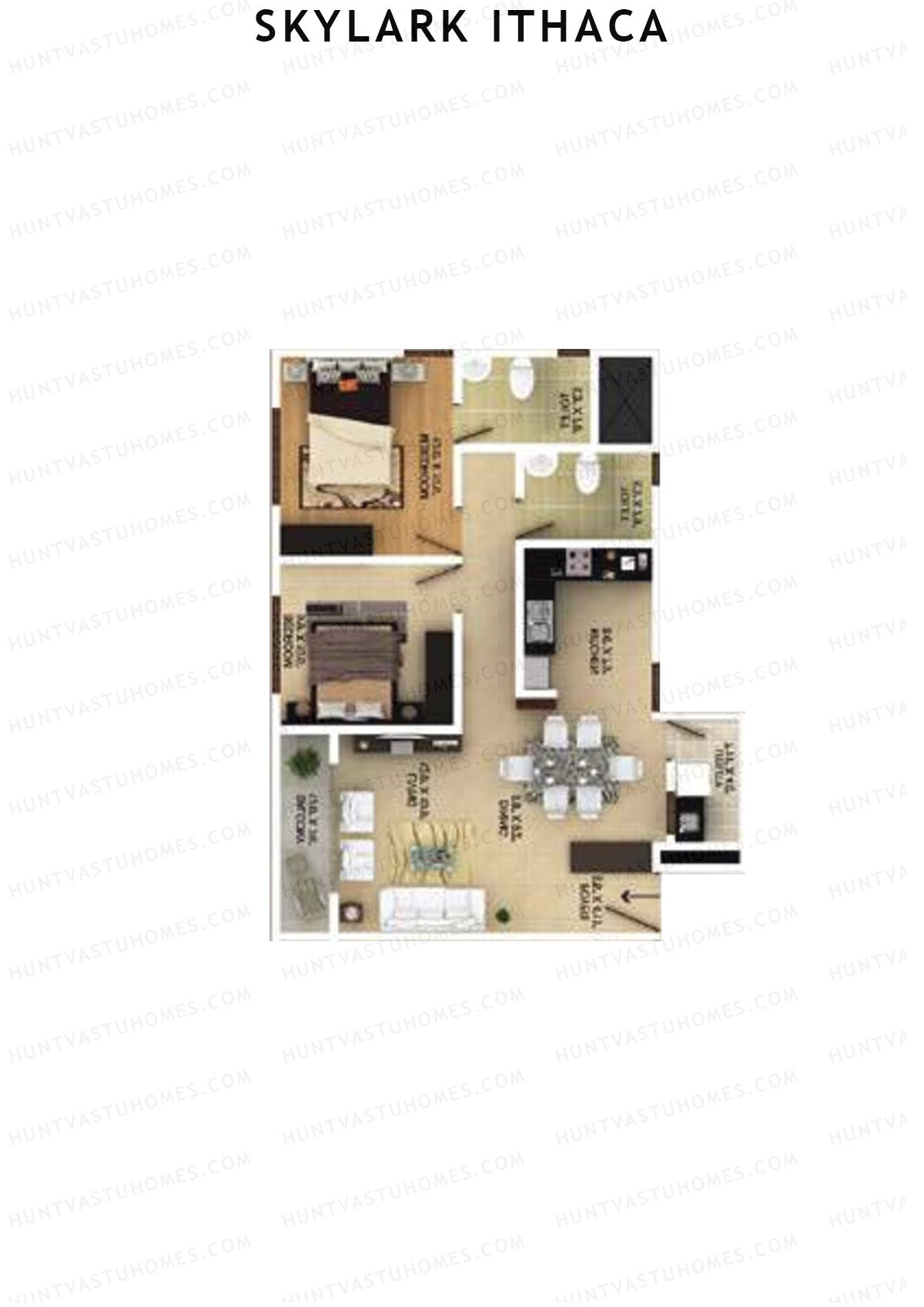 Skylark Ithaca Tower 6 Unit 3 (Type 1) Floor Plan