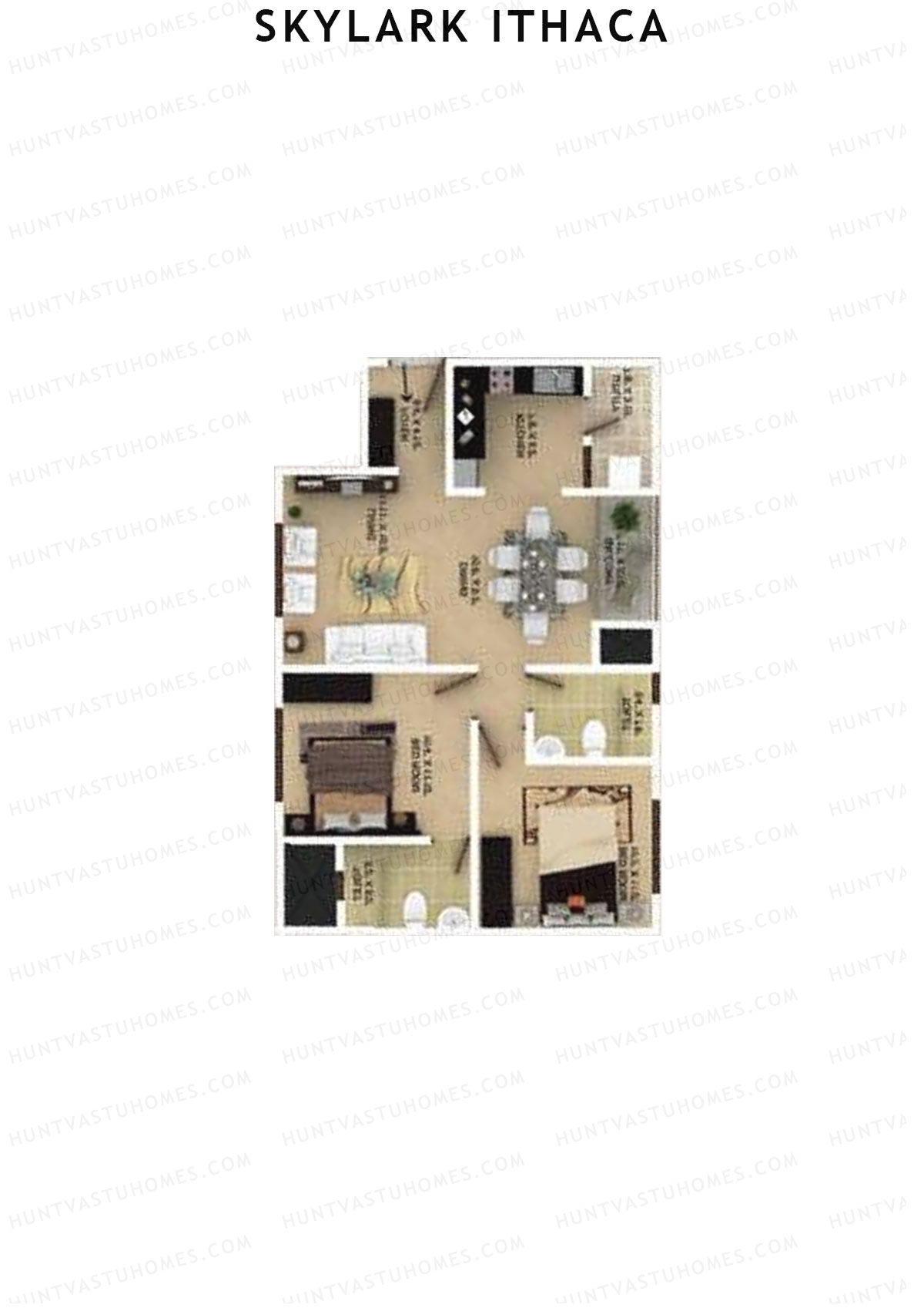 Skylark Ithaca Tower 9 Unit 1 (Type 2) Floor Plan