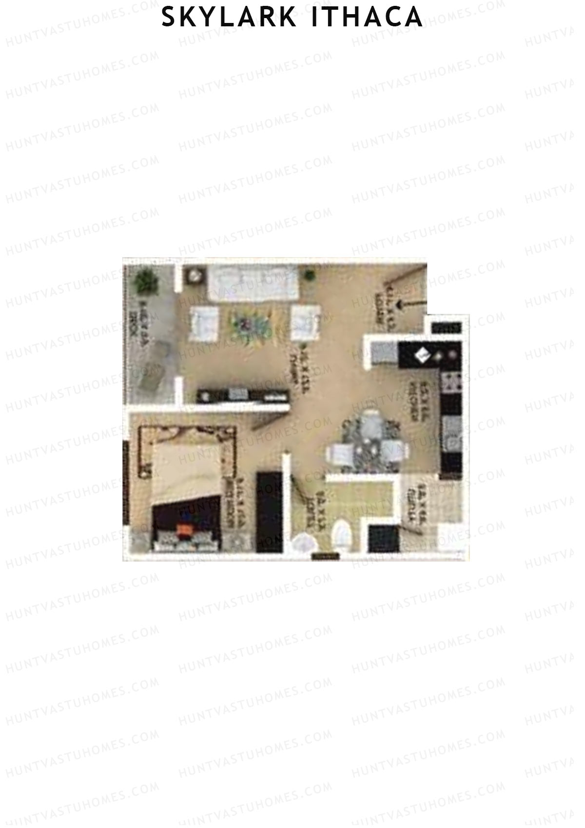 Skylark Ithaca Tower 9 Unit 2 (Type 1) Floor Plan