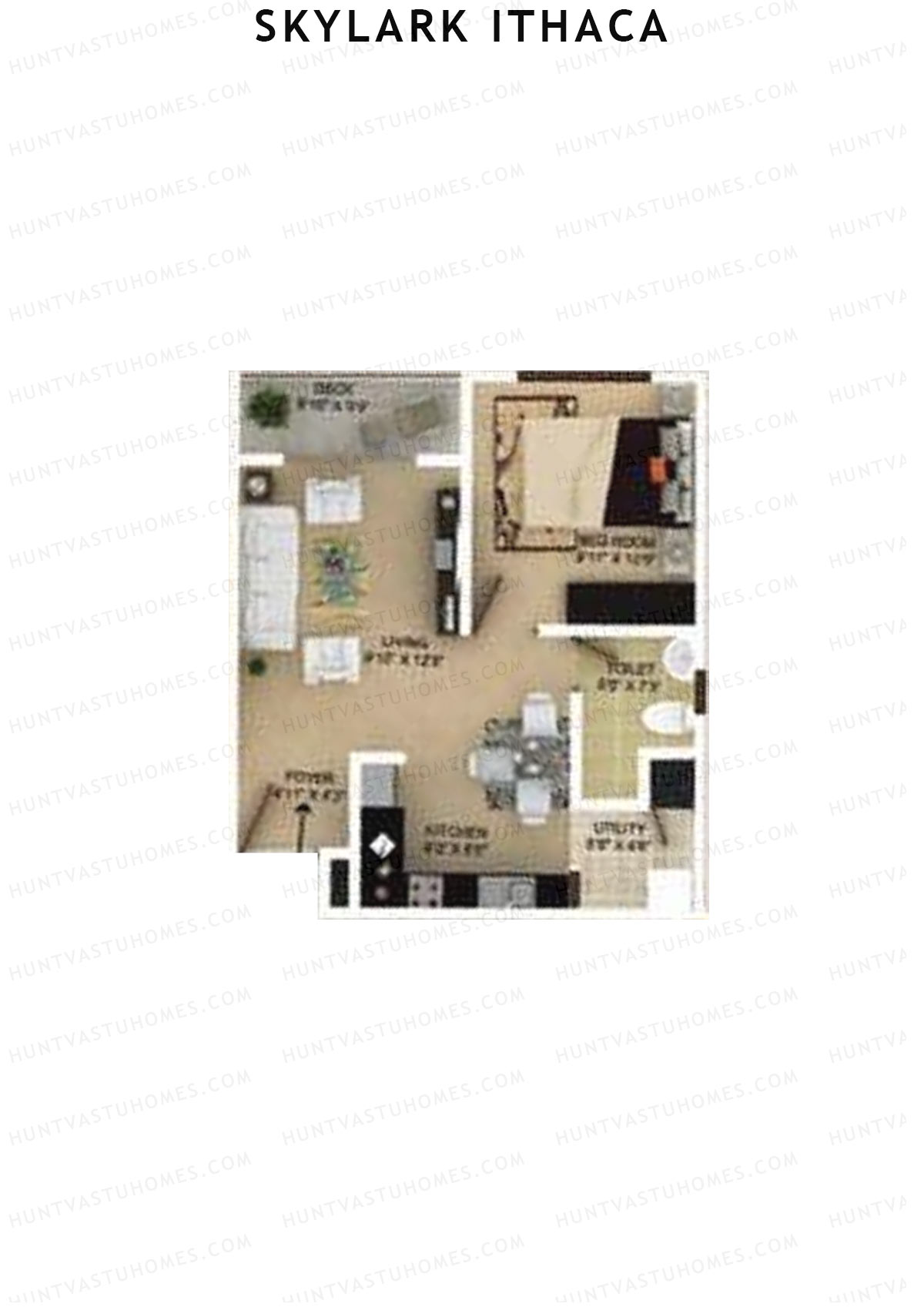 Skylark Ithaca Tower 9 Unit 4 (Type 1) Floor Plan