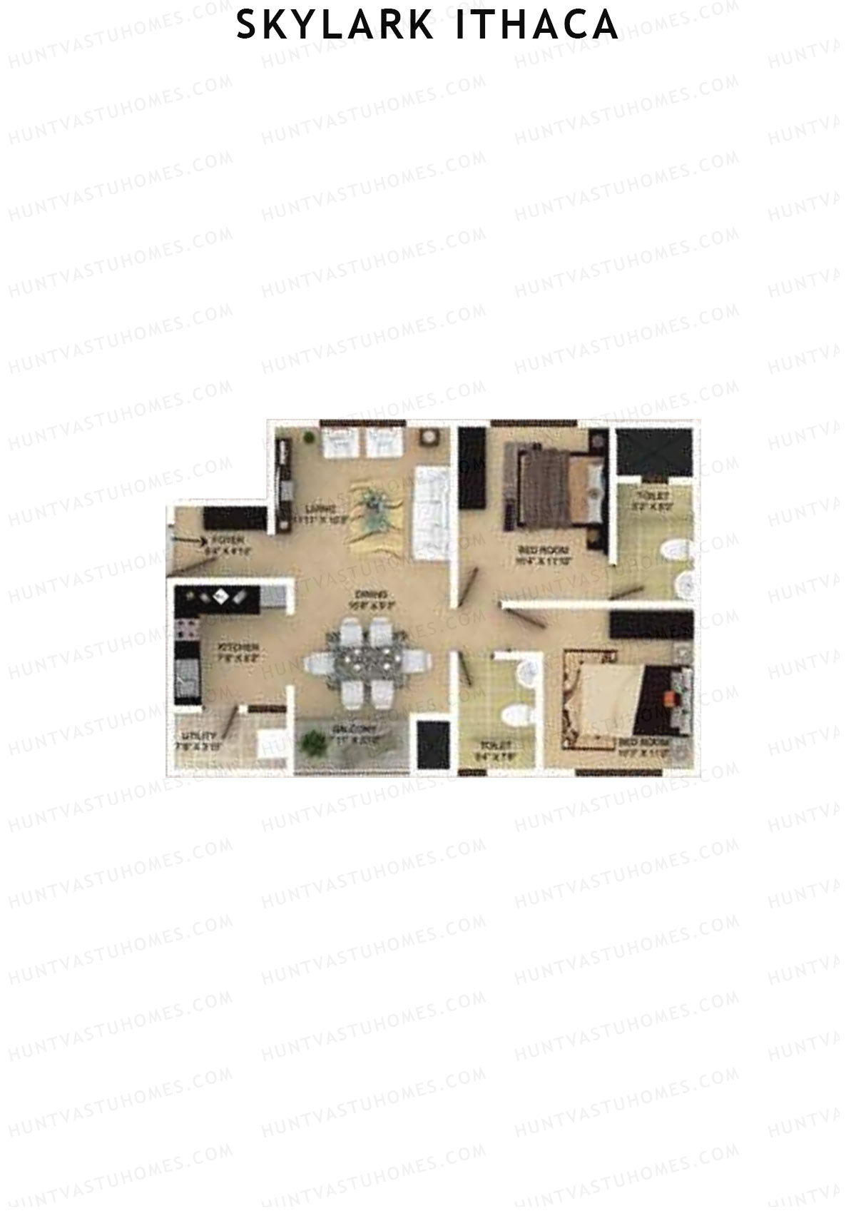 Skylark Ithaca Tower 9 Unit 5 (Type 2) Floor Plan