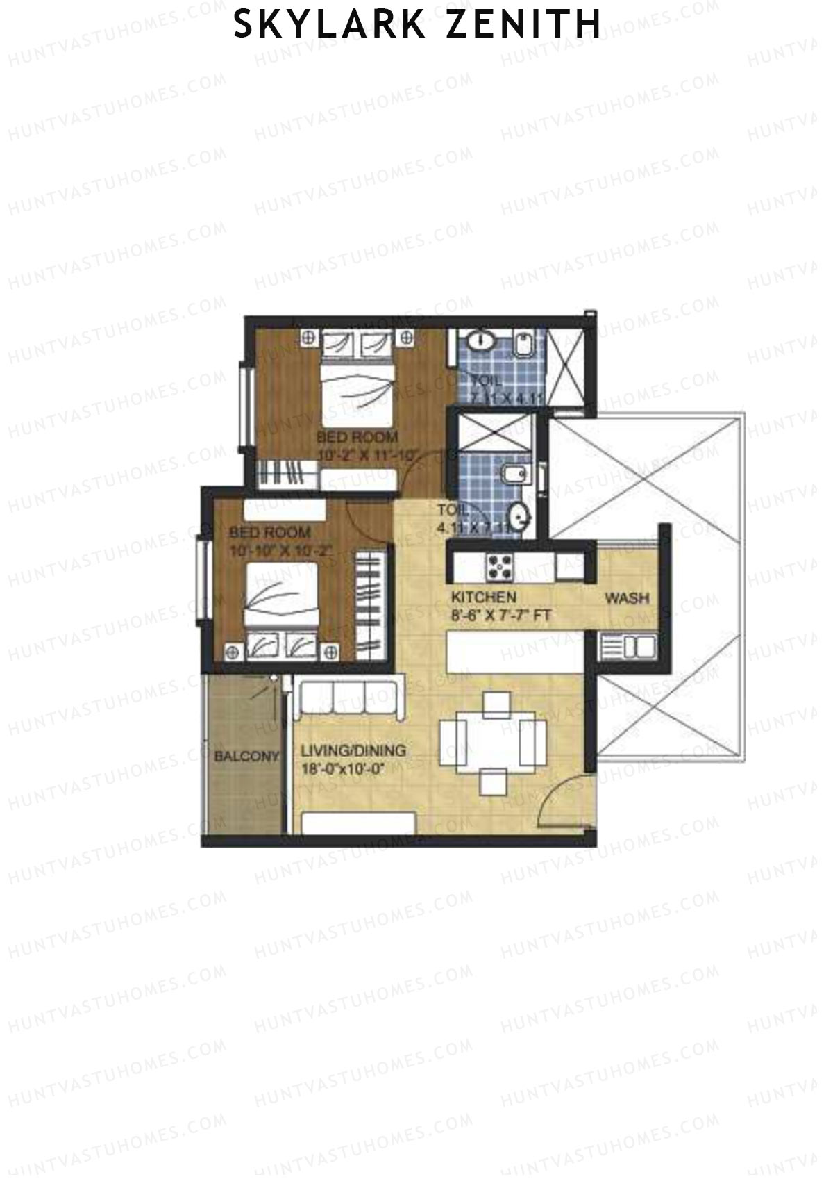 Skylark Zenith Block A Unit 13 (Type C) Floor Plan