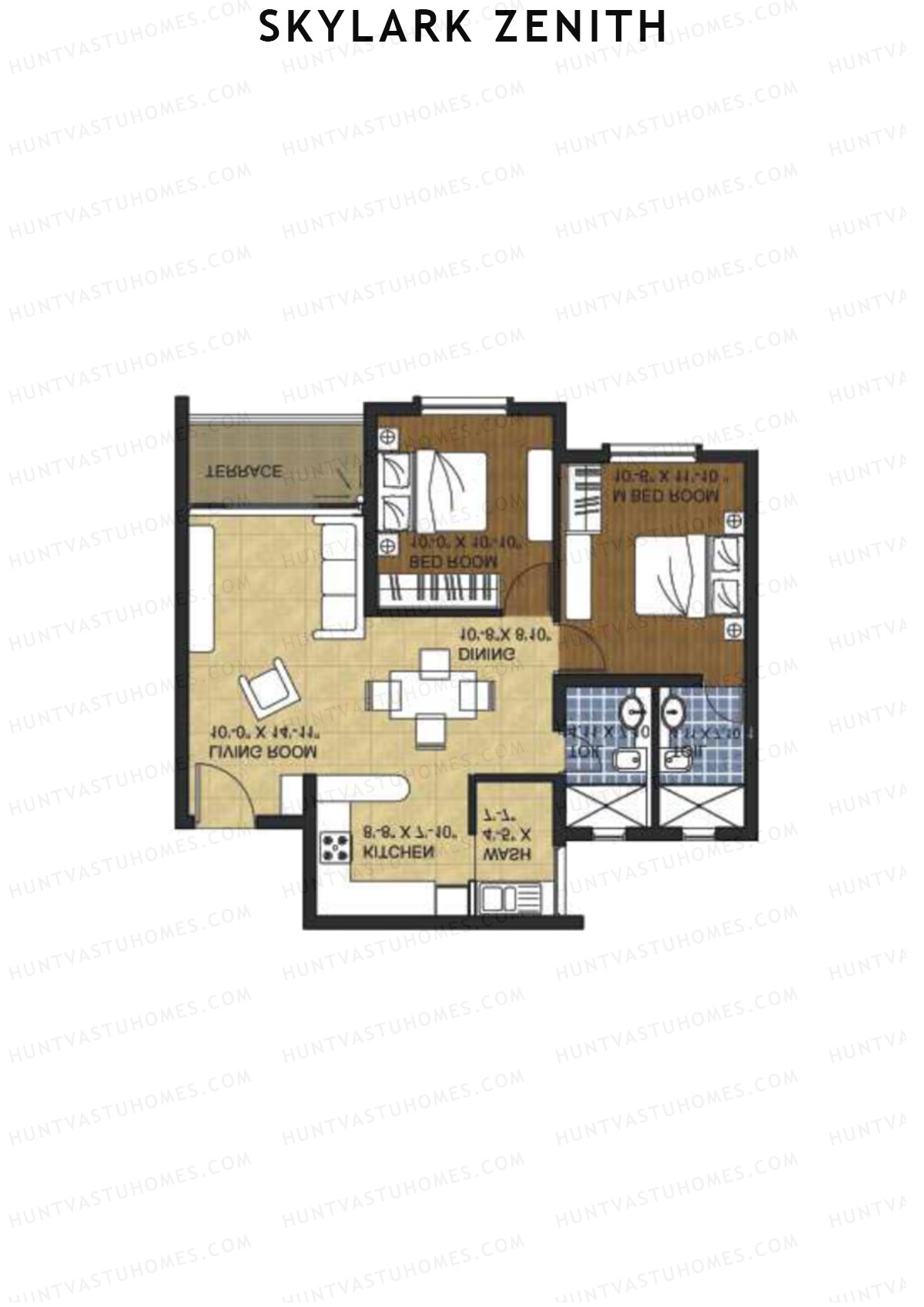 Skylark Zenith Block A Unit 2 (Type A) Floor Plan