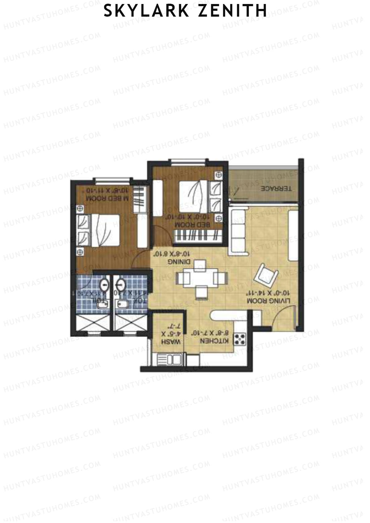 Skylark Zenith Block A Unit 3 (Type A) Floor Plan