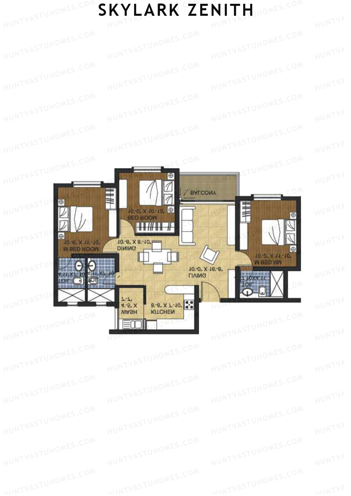 Skylark Zenith Block A Unit 5 (Type D) Floor Plan