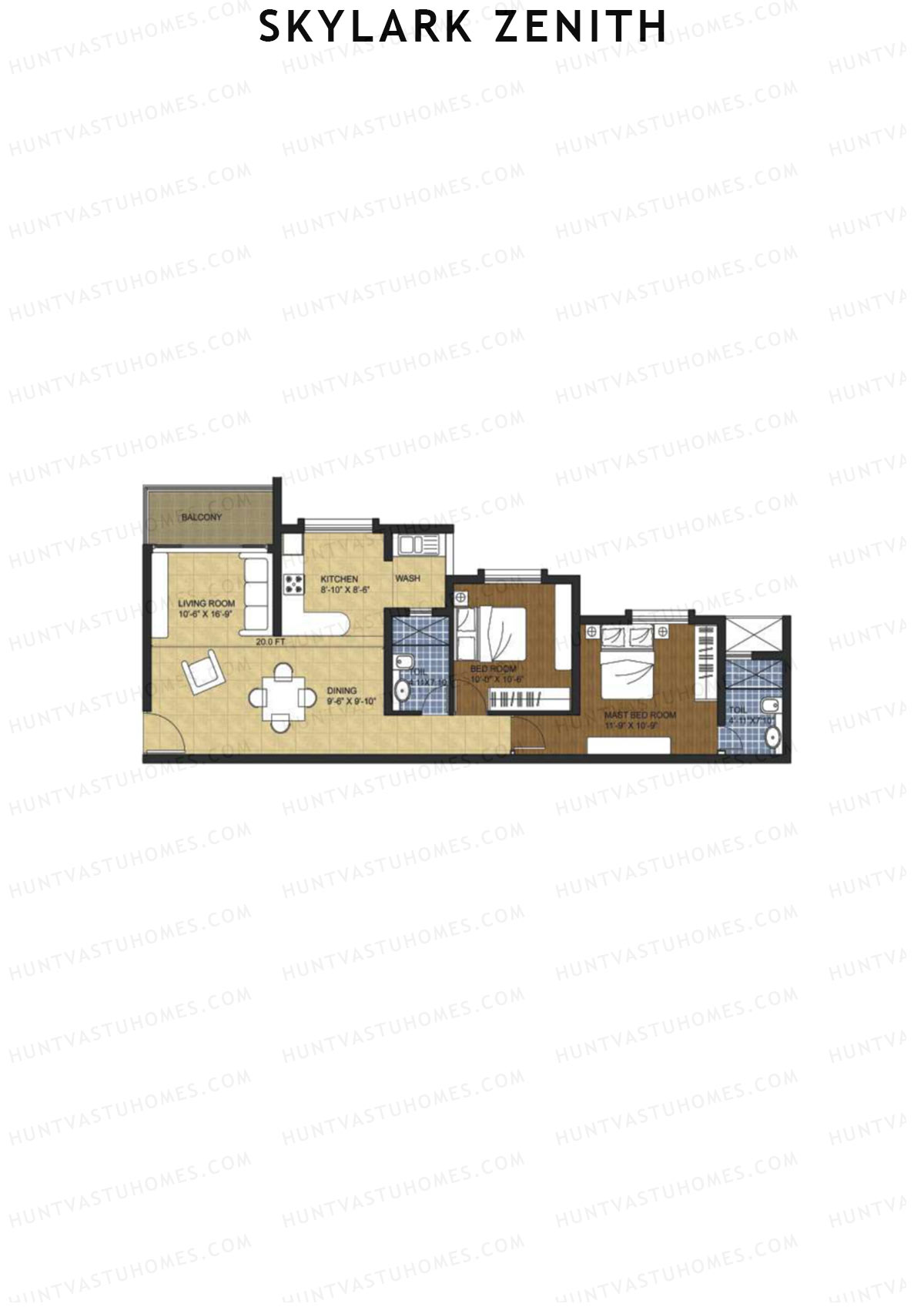 Skylark Zenith Block A Unit 6 (Type E) Floor Plan