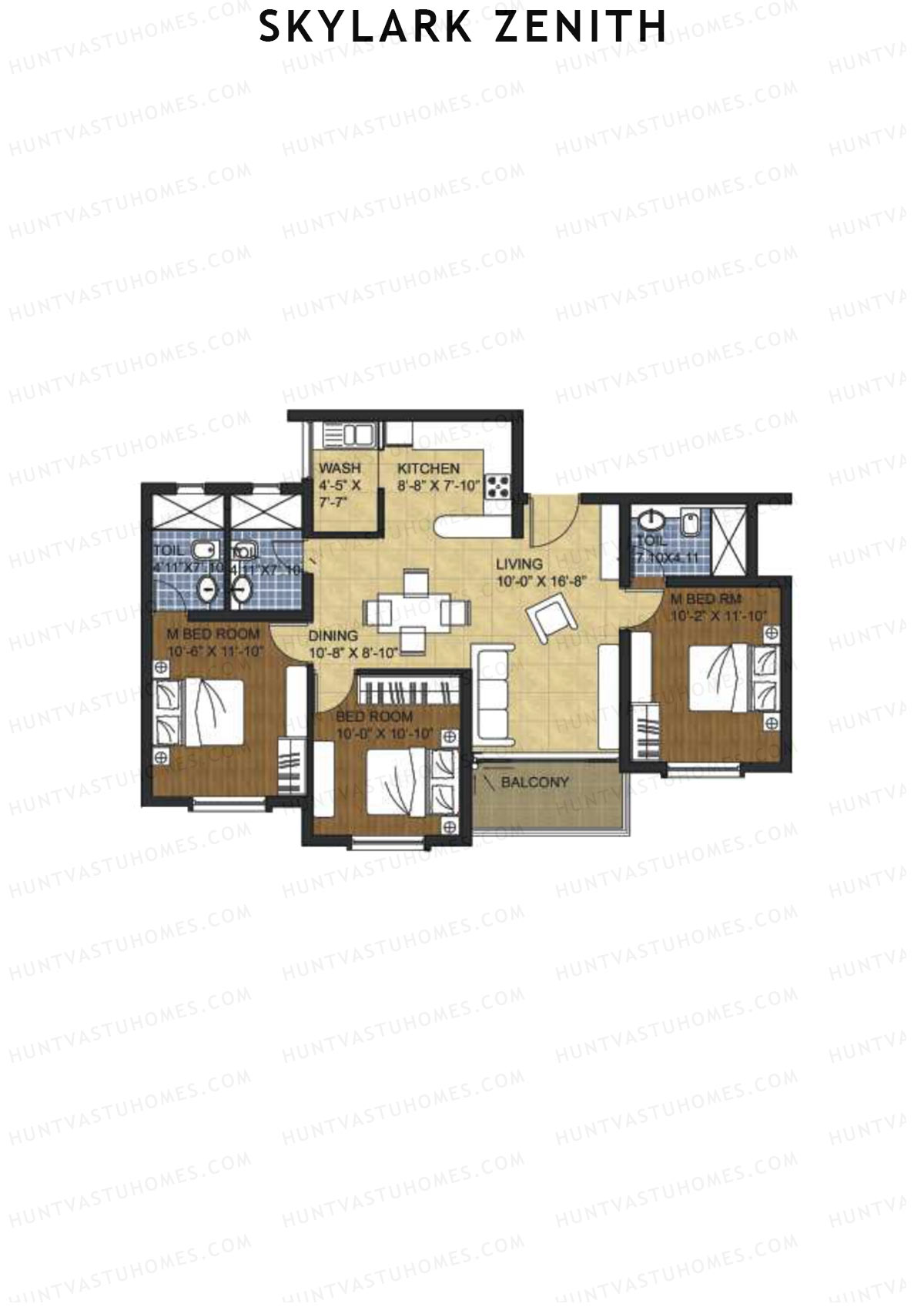 Skylark Zenith Block A Unit 8 (Type D) Floor Plan