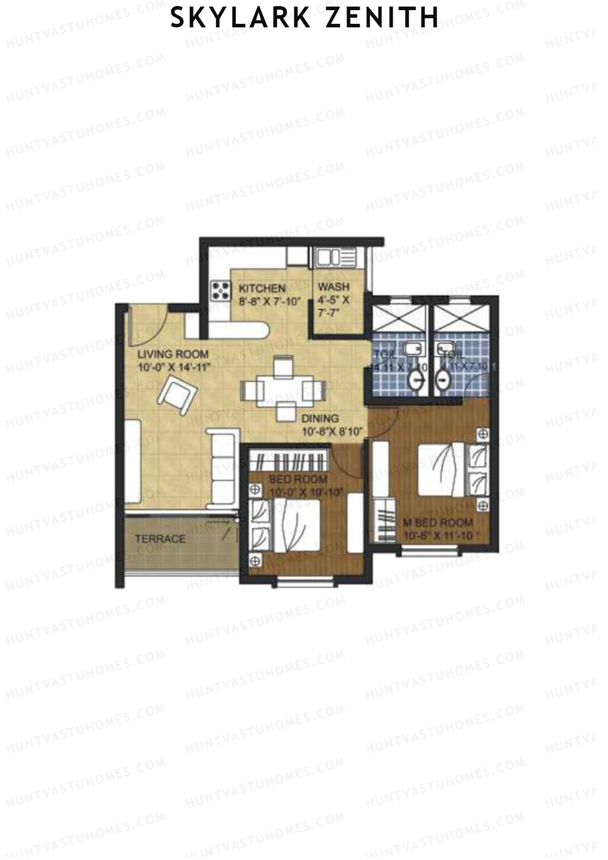Skylark Zenith Block A Unit 9 (Type A) Floor Plan