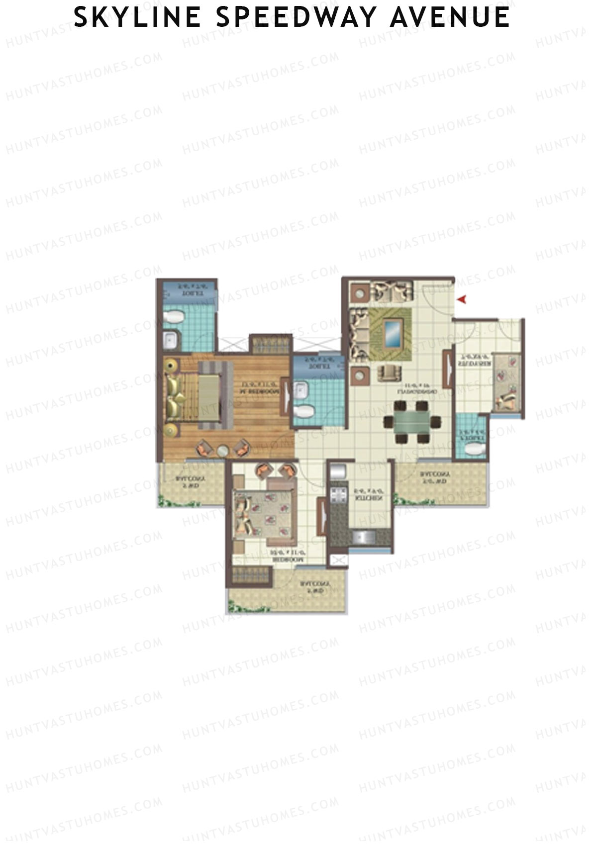 Skyline Speedway Avenue Tower 2A Unit 6 Floor Plan