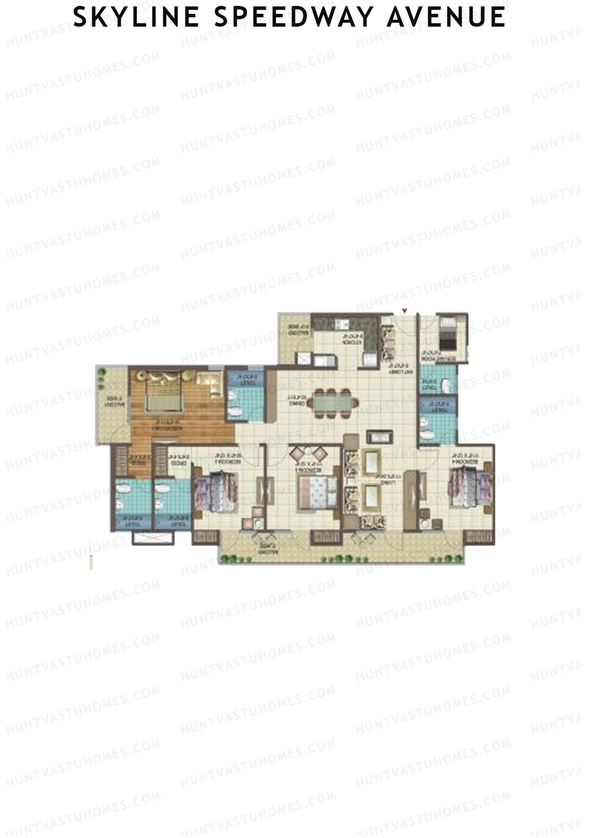 Skyline Speedway Avenue Tower 3A Unit 5 Floor Plan