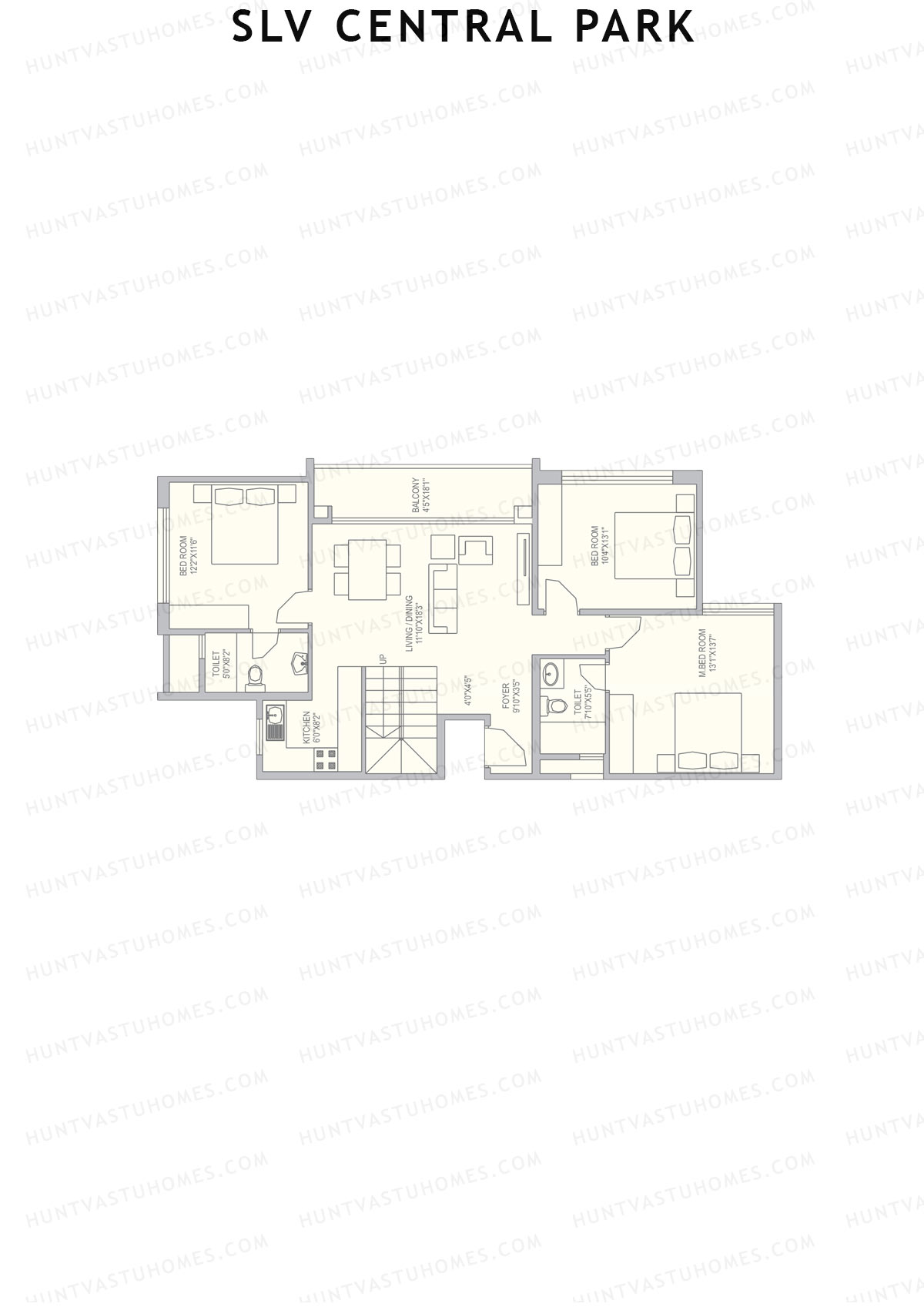 SLV Central Park Block B Unit 5 (Duplex ) Floor Plan