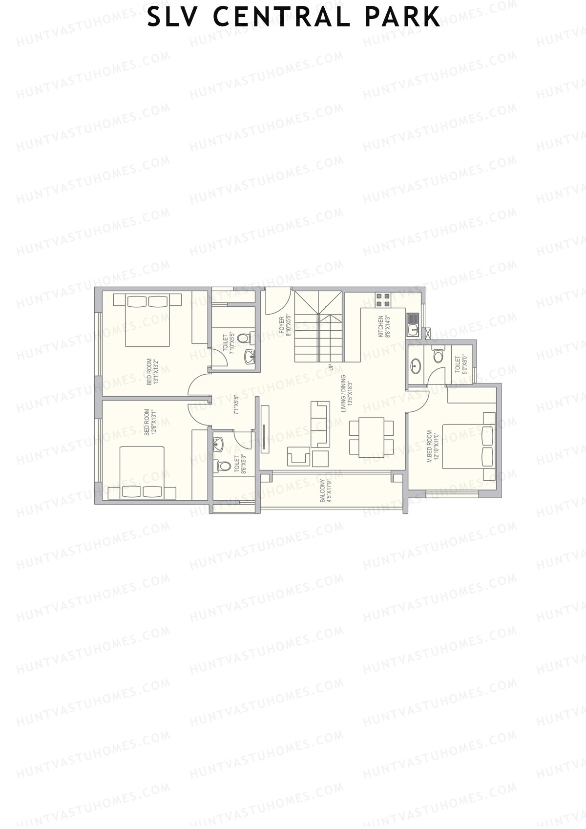 SLV Central Park Block B Unit 6 (Duplex ) Floor Plan