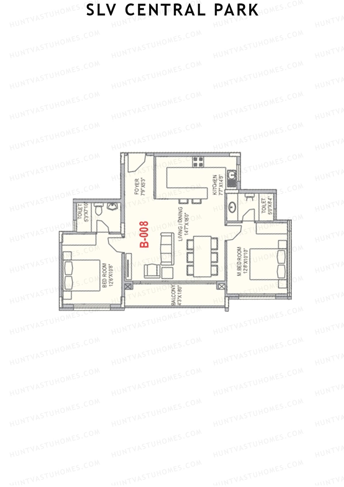 SLV Central Park Block B Unit 8 Floor Plan