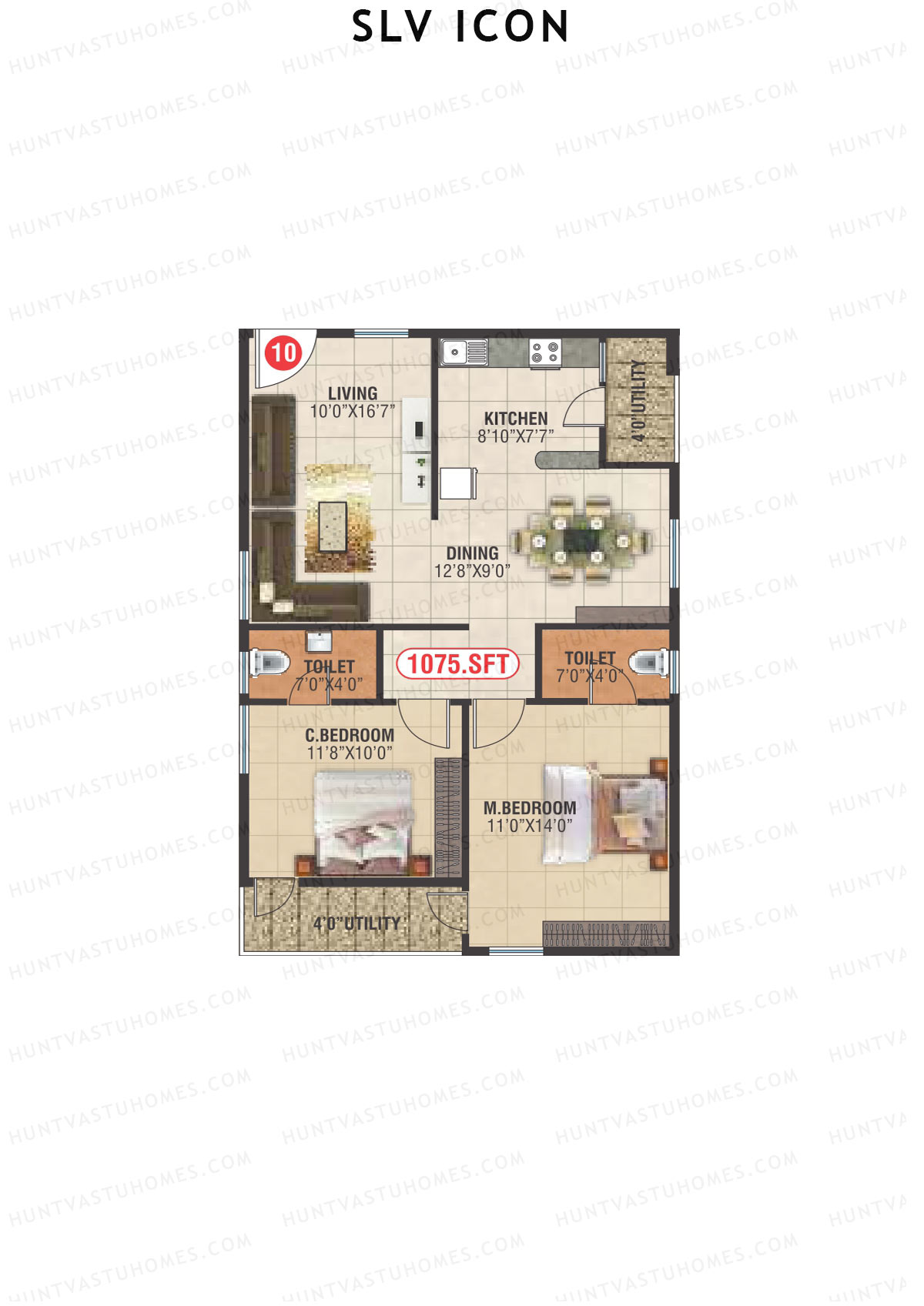 SLV Icon Block B Unit 12 Floor Plan