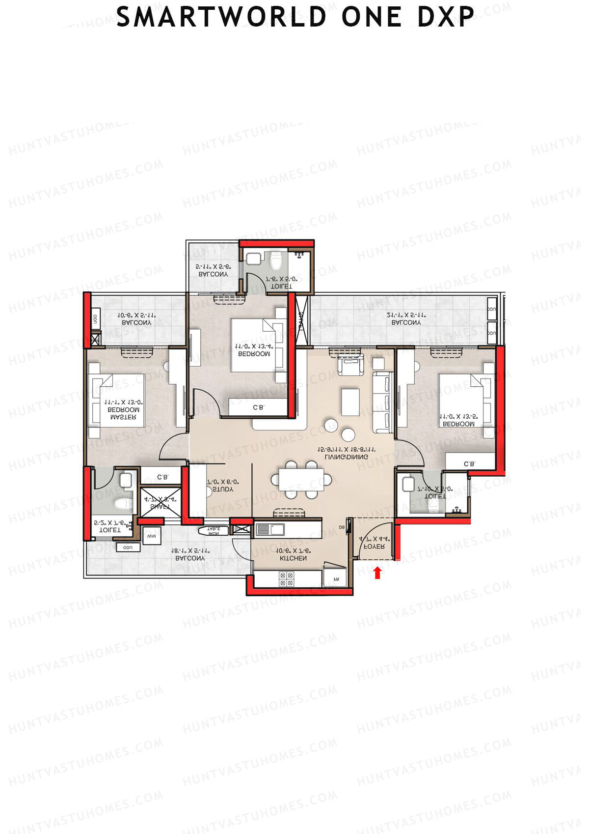 Smartworld One Dxp Tower E Unit 4 Floor Plan