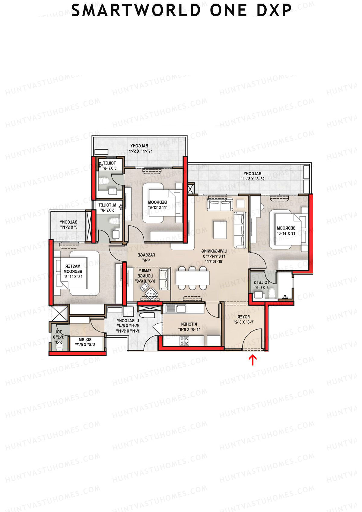 Smartworld One Dxp Tower G Unit 4 Floor Plan