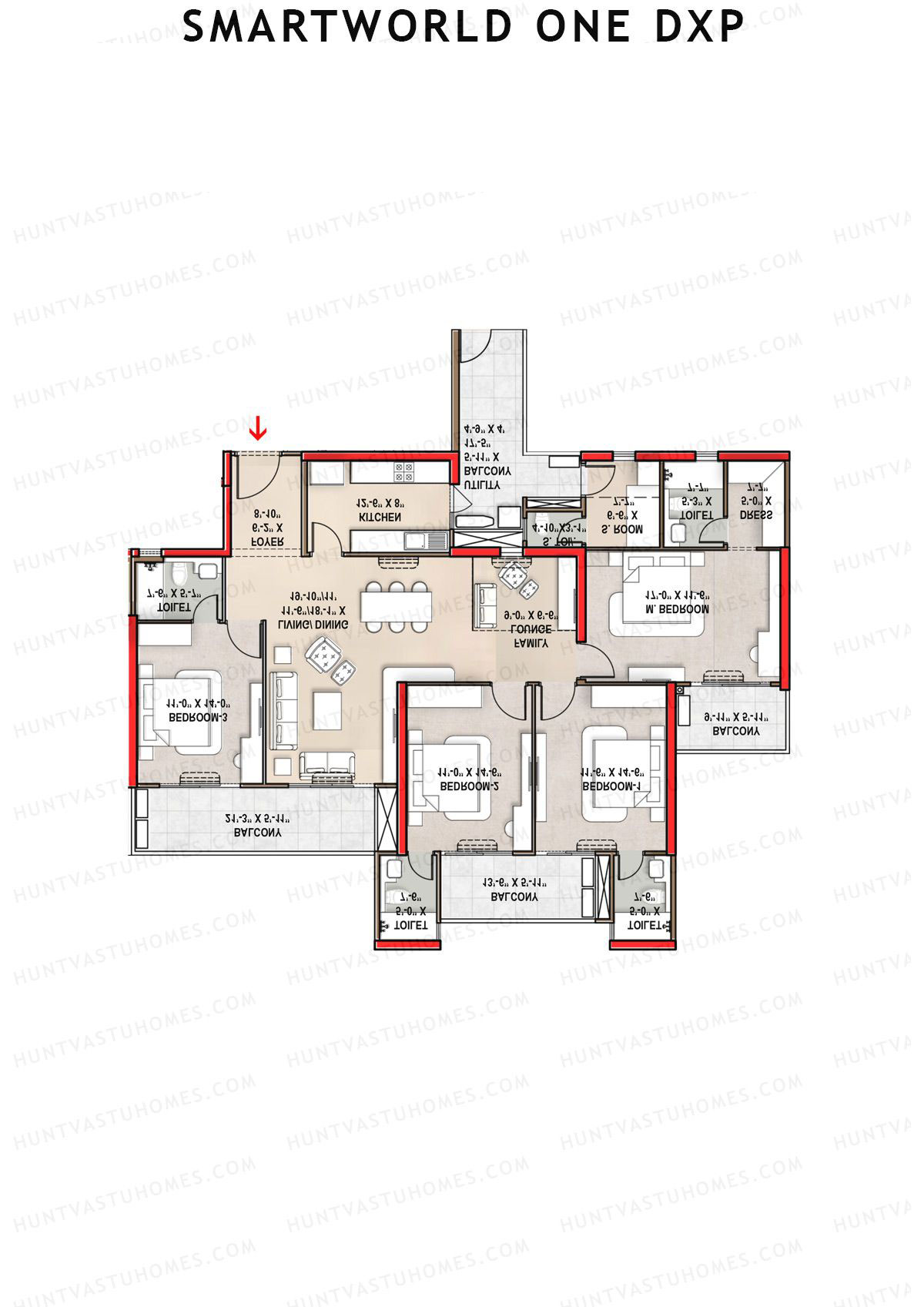 Smartworld One Dxp Tower G Unit 2 Floor Plan