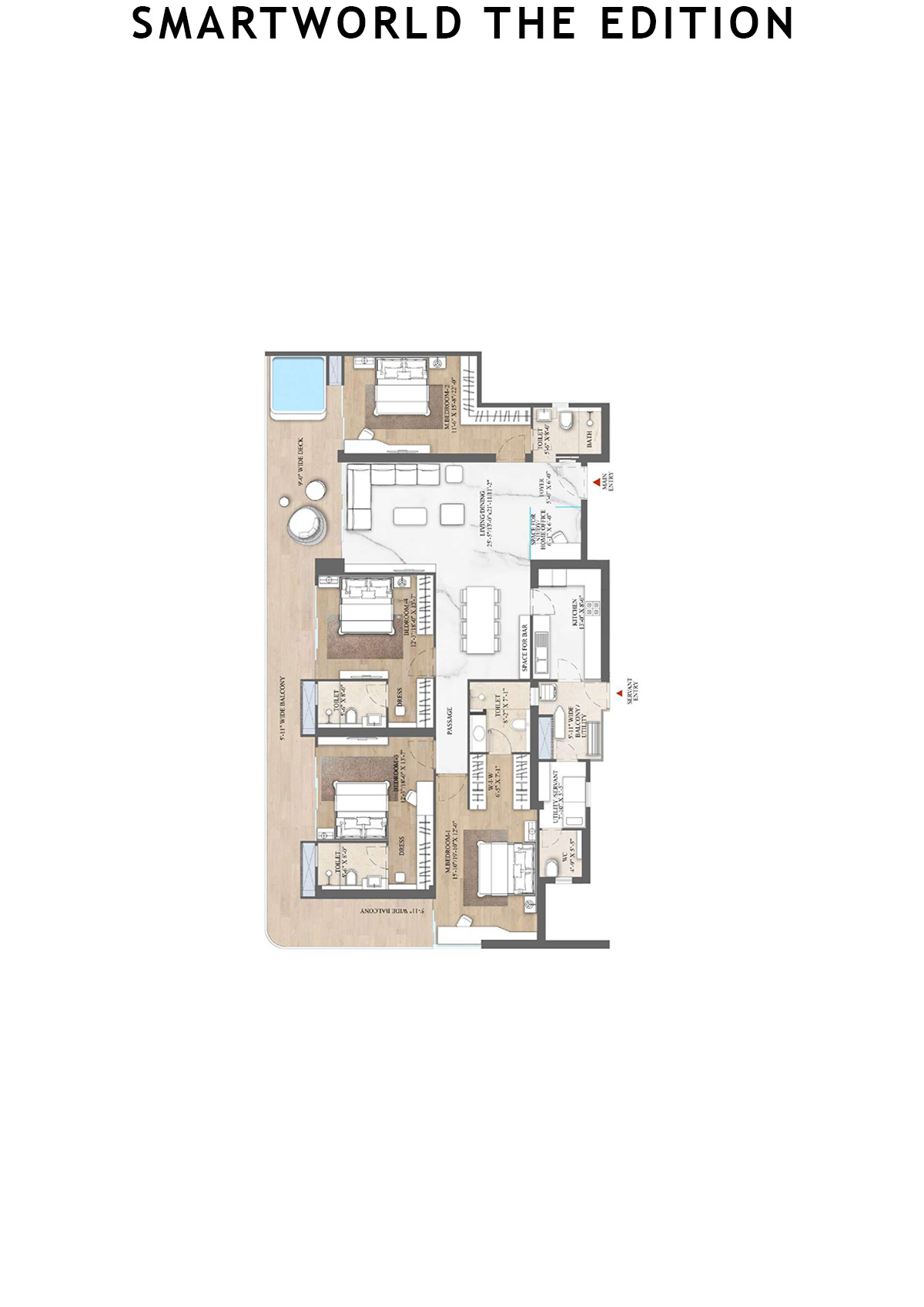 Smartworld The Edition Tower 1 Unit 4 (Type B) Floor Plan