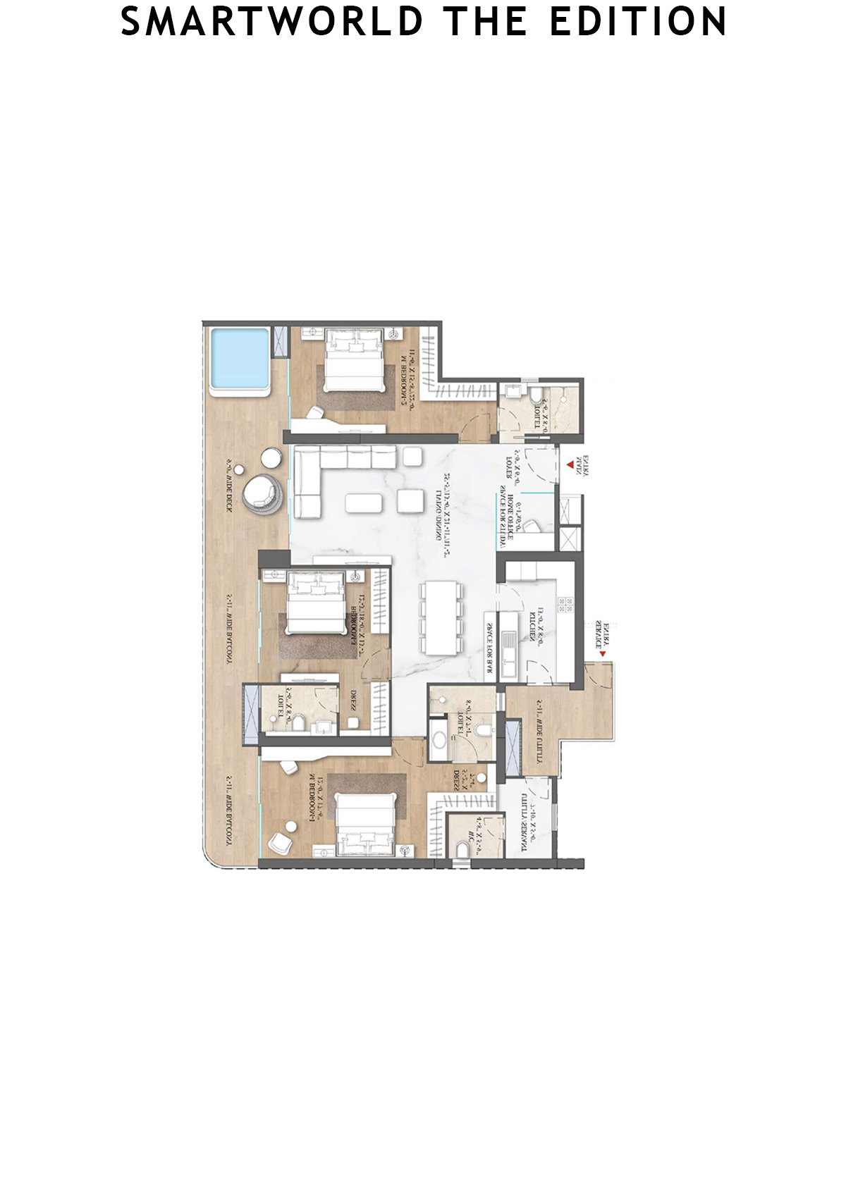 Smartworld The Edition Tower 2 Unit 4 (Type A) Floor Plan