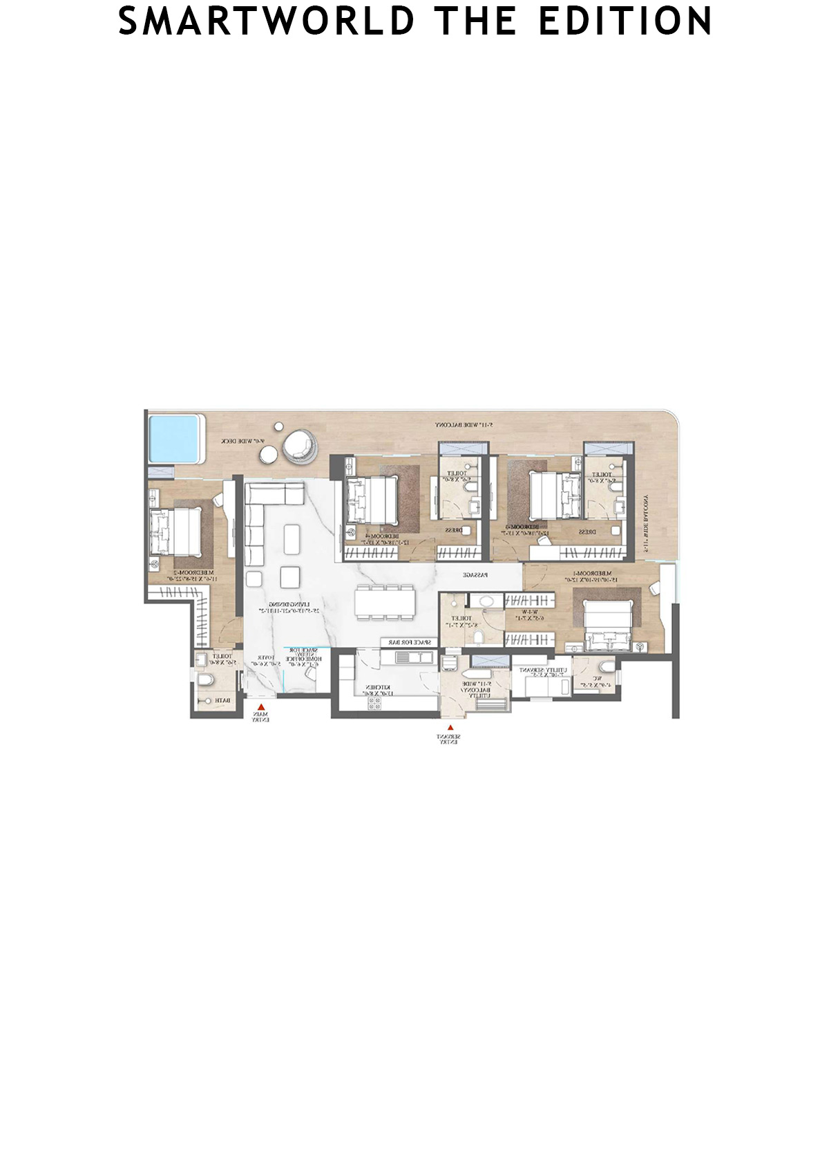 Smartworld The Edition Tower 4 Unit 1 (Type B) Floor Plan