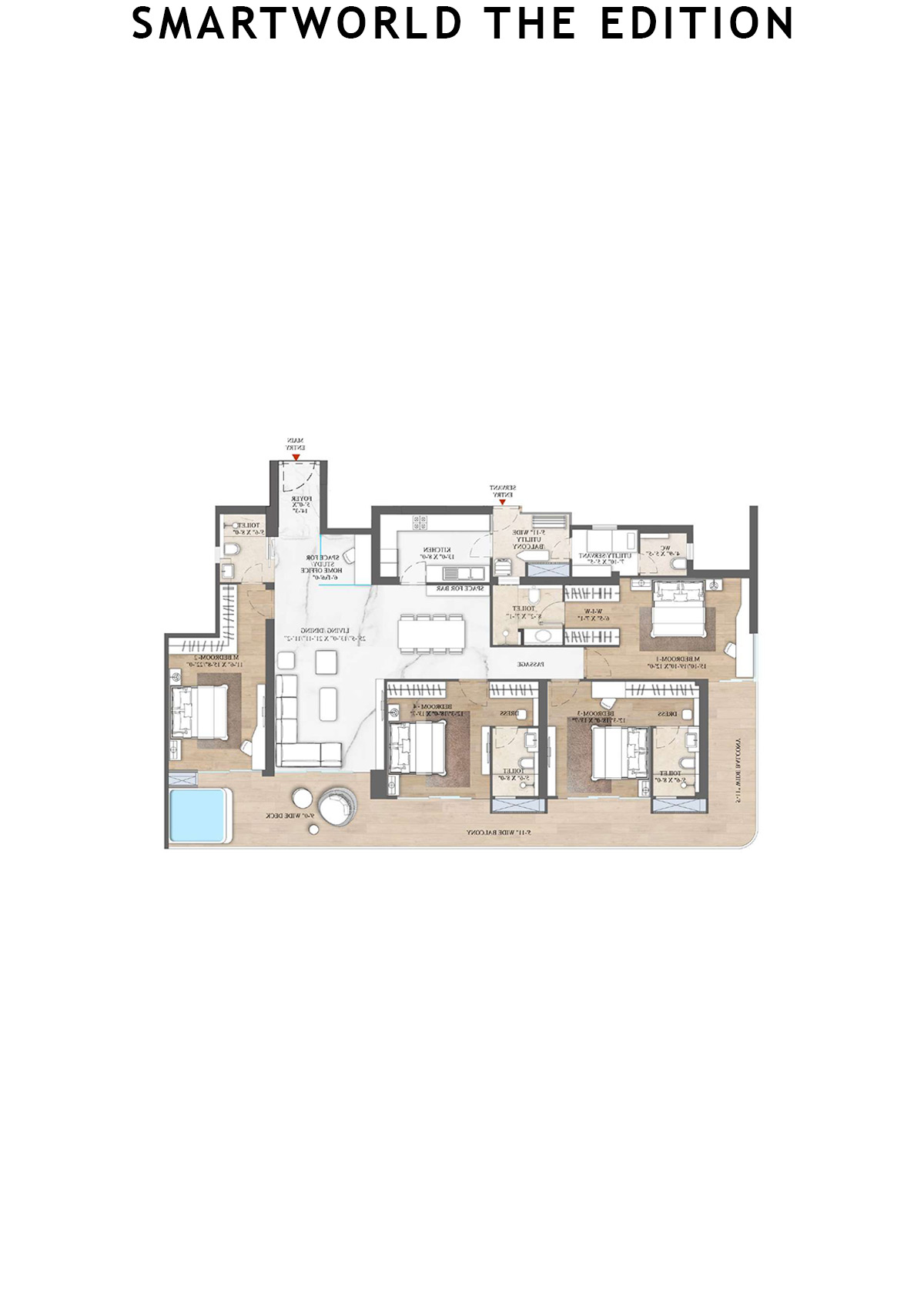 Smartworld The Edition Tower 4 Unit 2 (Type B1) Floor Plan