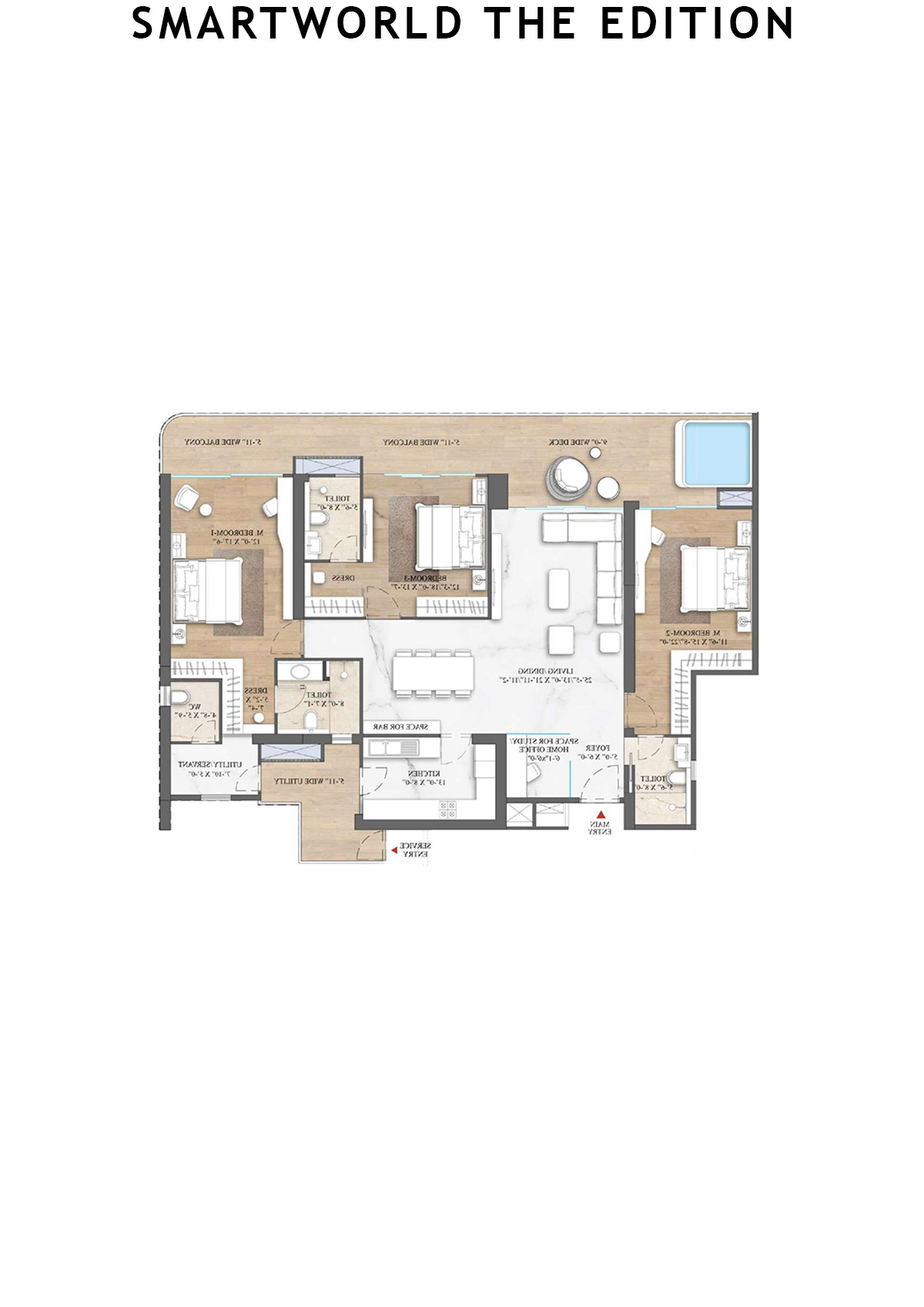 Smartworld The Edition Tower 4 Unit 4 (Type A) Floor Plan