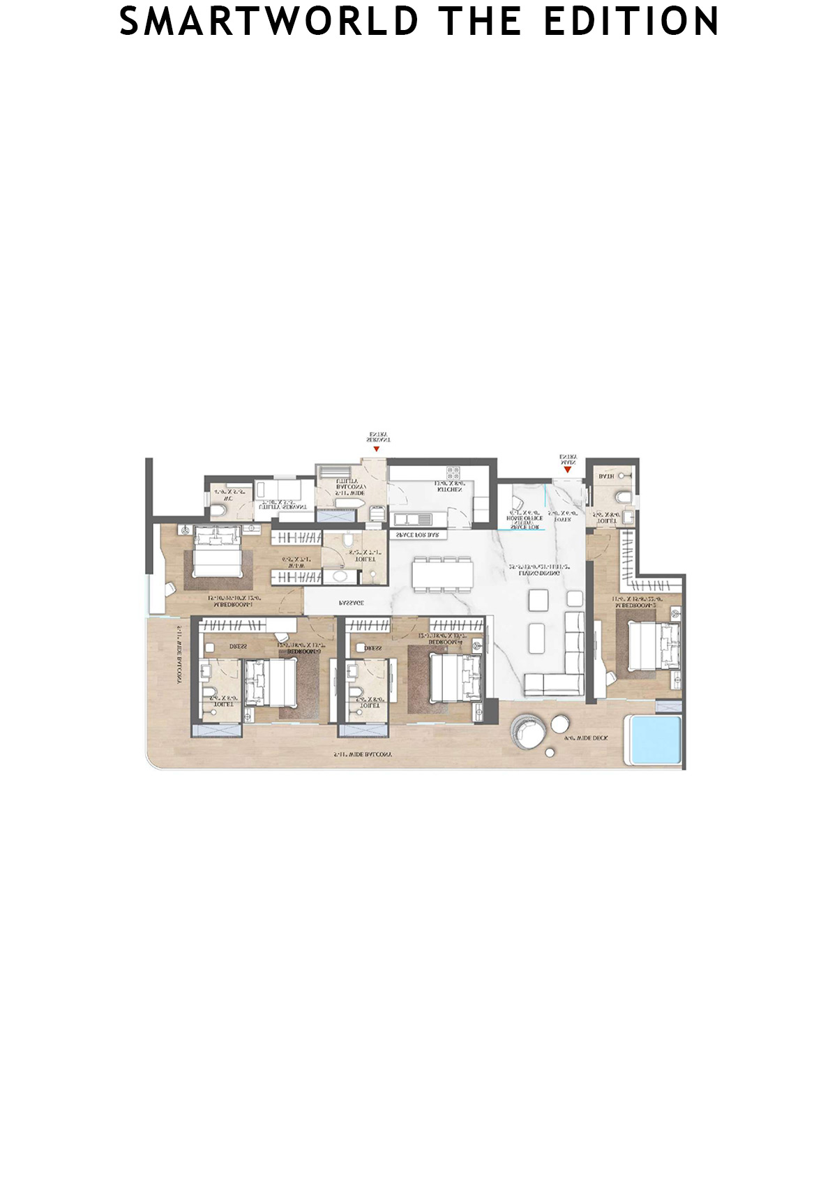 Smartworld The Edition Tower 5 Unit 1 (Type B) Floor Plan