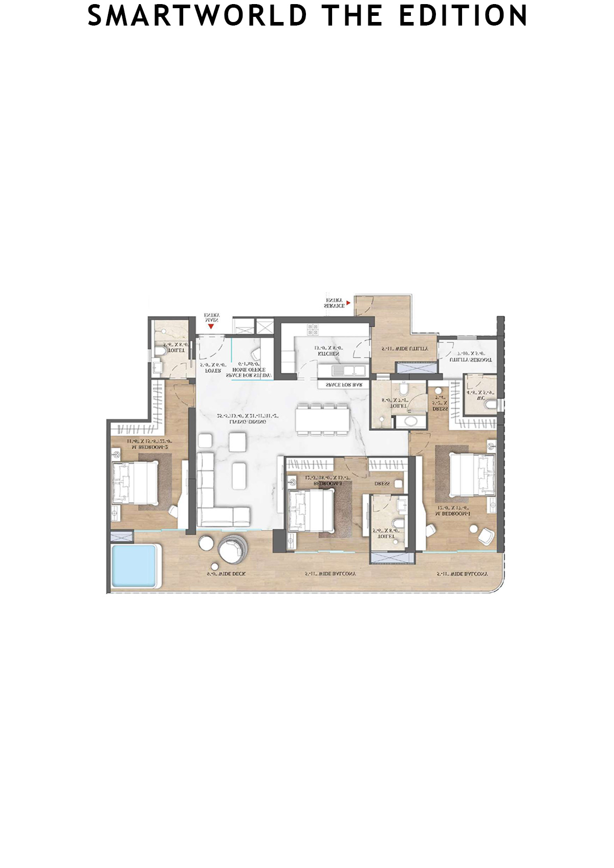 Smartworld The Edition Tower 5 Unit 4 (Type A) Floor Plan
