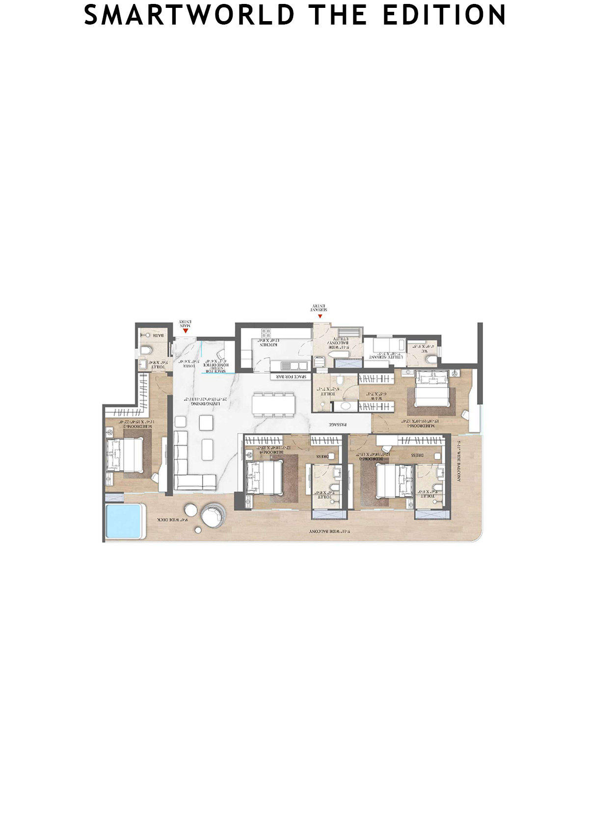 Smartworld The Edition Tower 6 Unit 4 (Type B) Floor Plan
