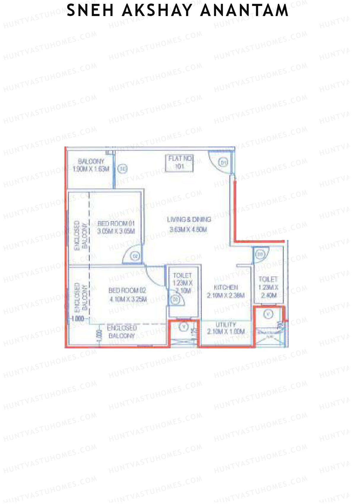 Sneh Akshay Anantam Tower B Unit 1 Floor Plan