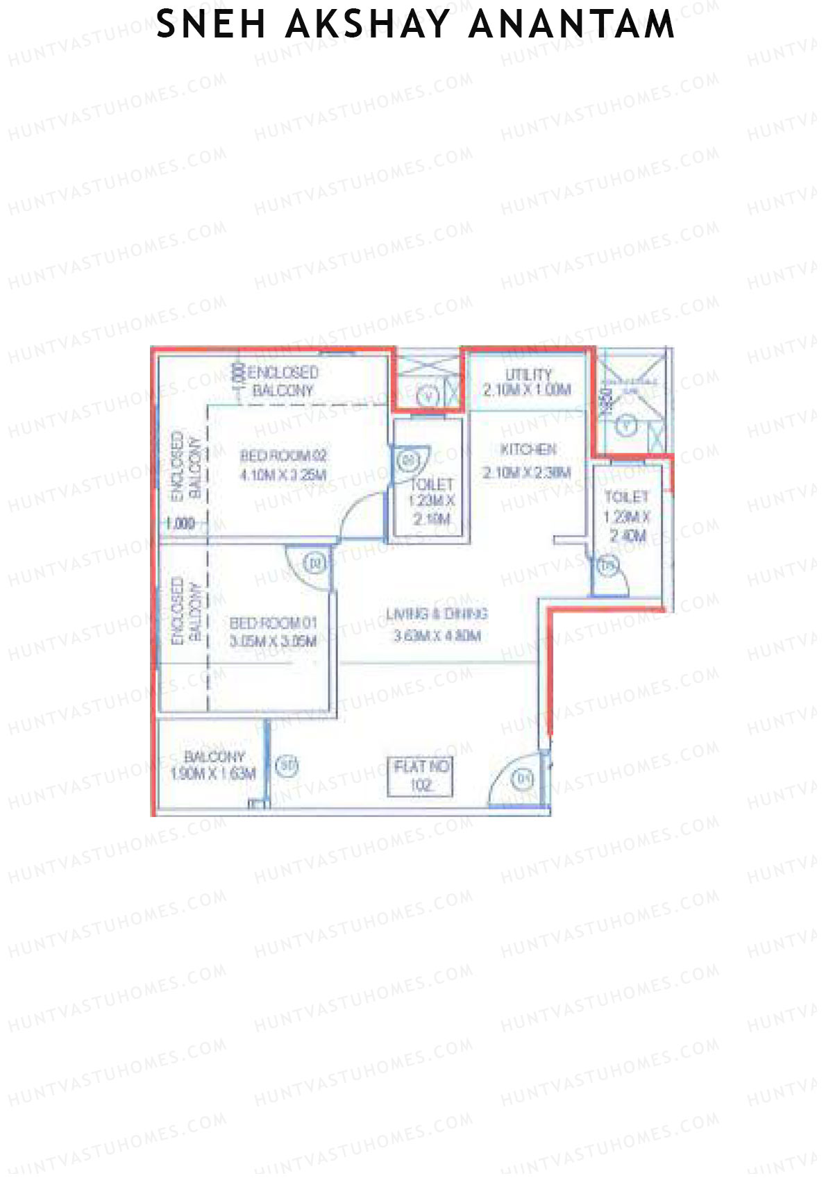 Sneh Akshay Anantam Tower B Unit 2 Floor Plan