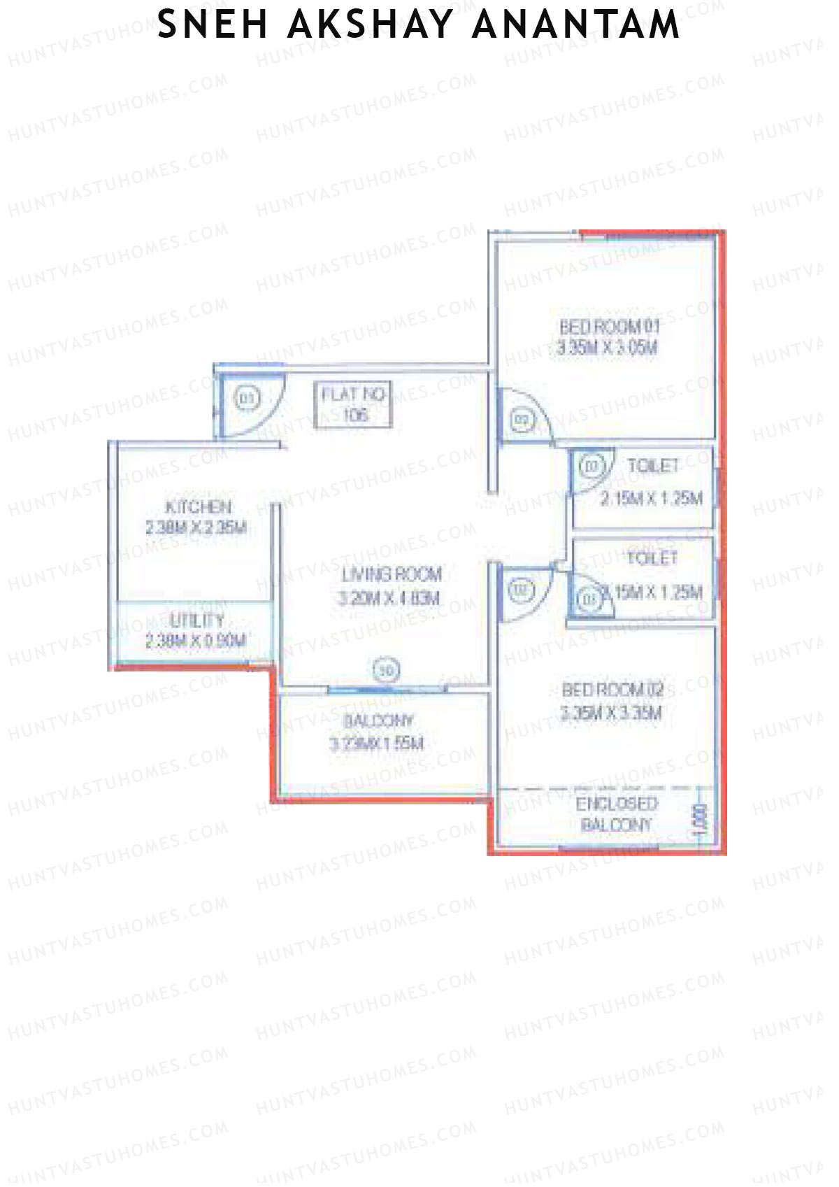 Sneh Akshay Anantam Tower B Unit 6 Floor Plan