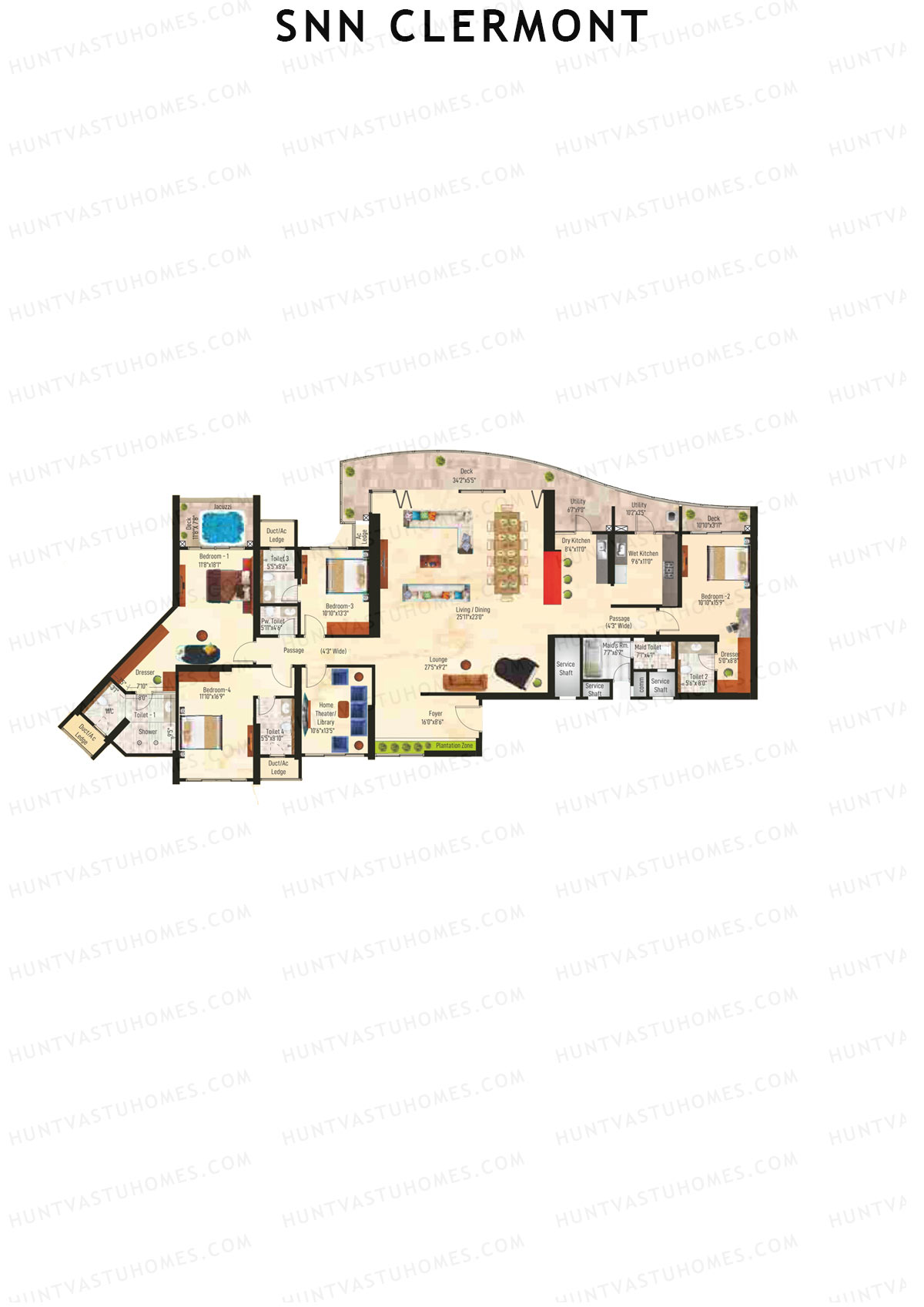 SNN Clermont Tower 3 Unit 1 Floor Plan