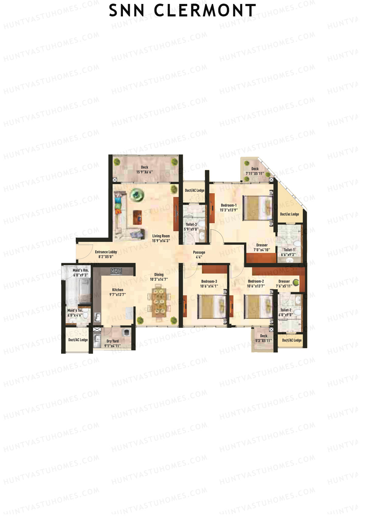 SNN Clermont Tower 4 Unit 2 Floor Plan