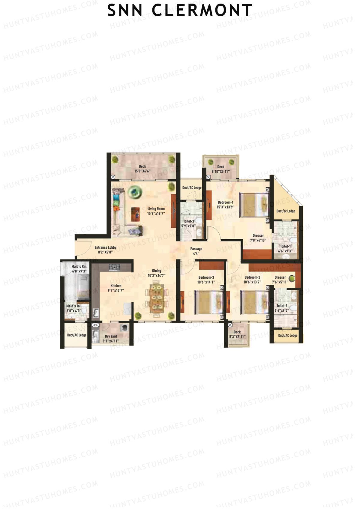 SNN Clermont Tower 4 Unit 2 Floor Plan