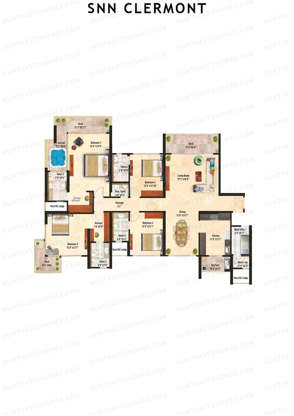SNN Clermont Tower 5 Unit 1 Floor Plan