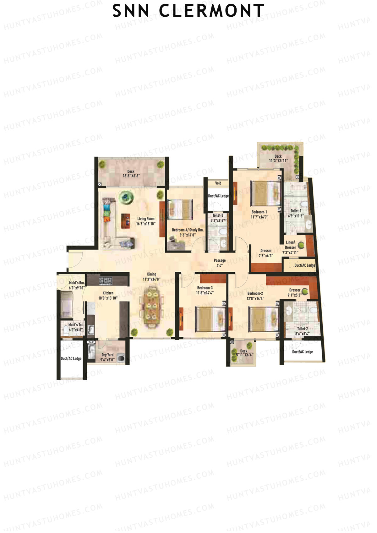 SNN Clermont Tower 5 Unit 2 Floor Plan