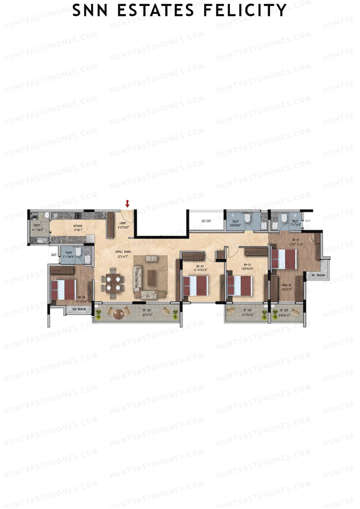 SNN Estates Felicity Tower 1 Unit 1 Floor Plan