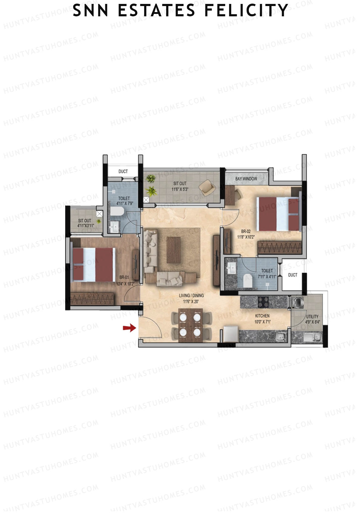 SNN Estates Felicity Tower 1 Unit 5 Floor Plan