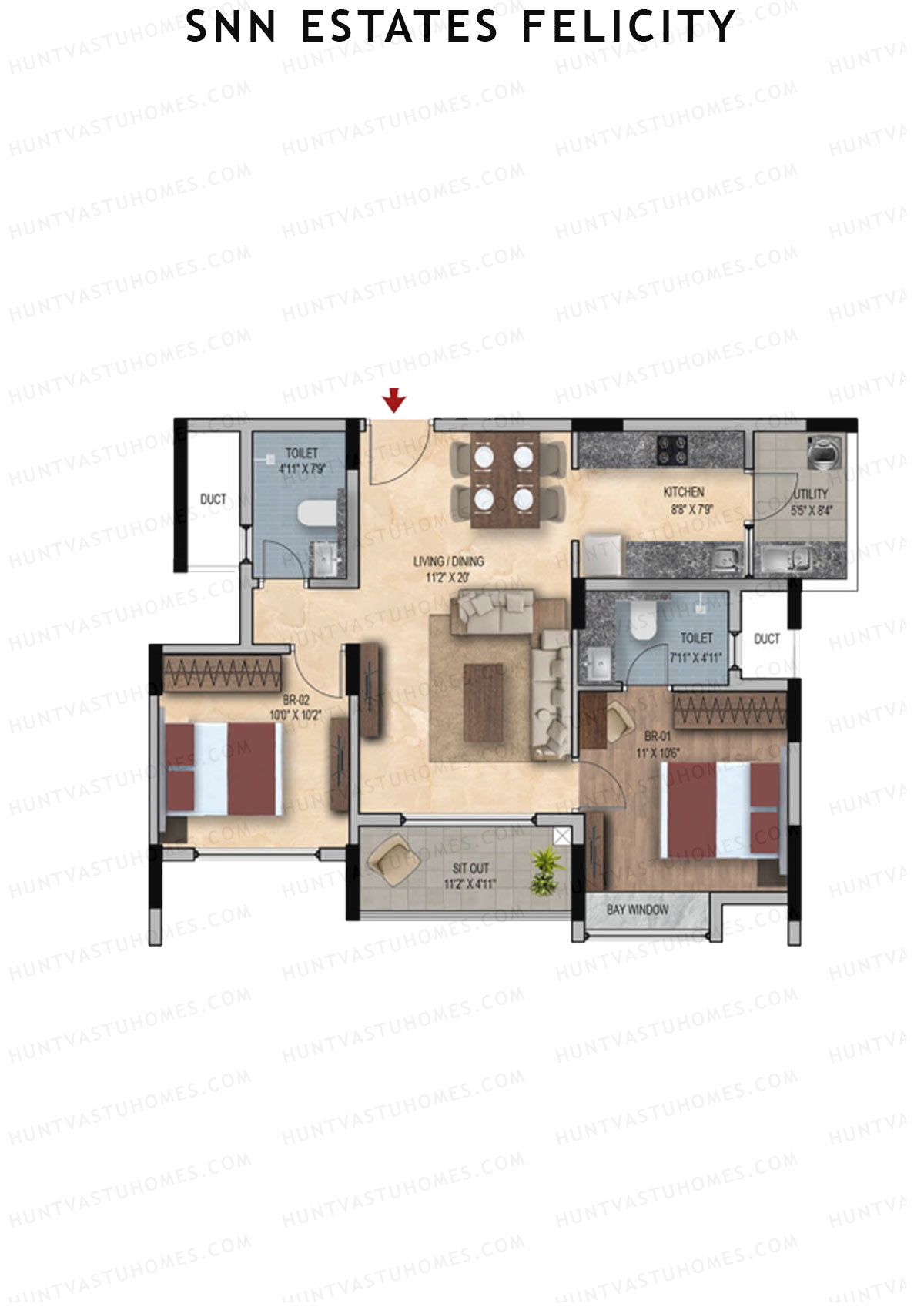 SNN Estates Felicity Tower 6 Unit 1 Floor Plan