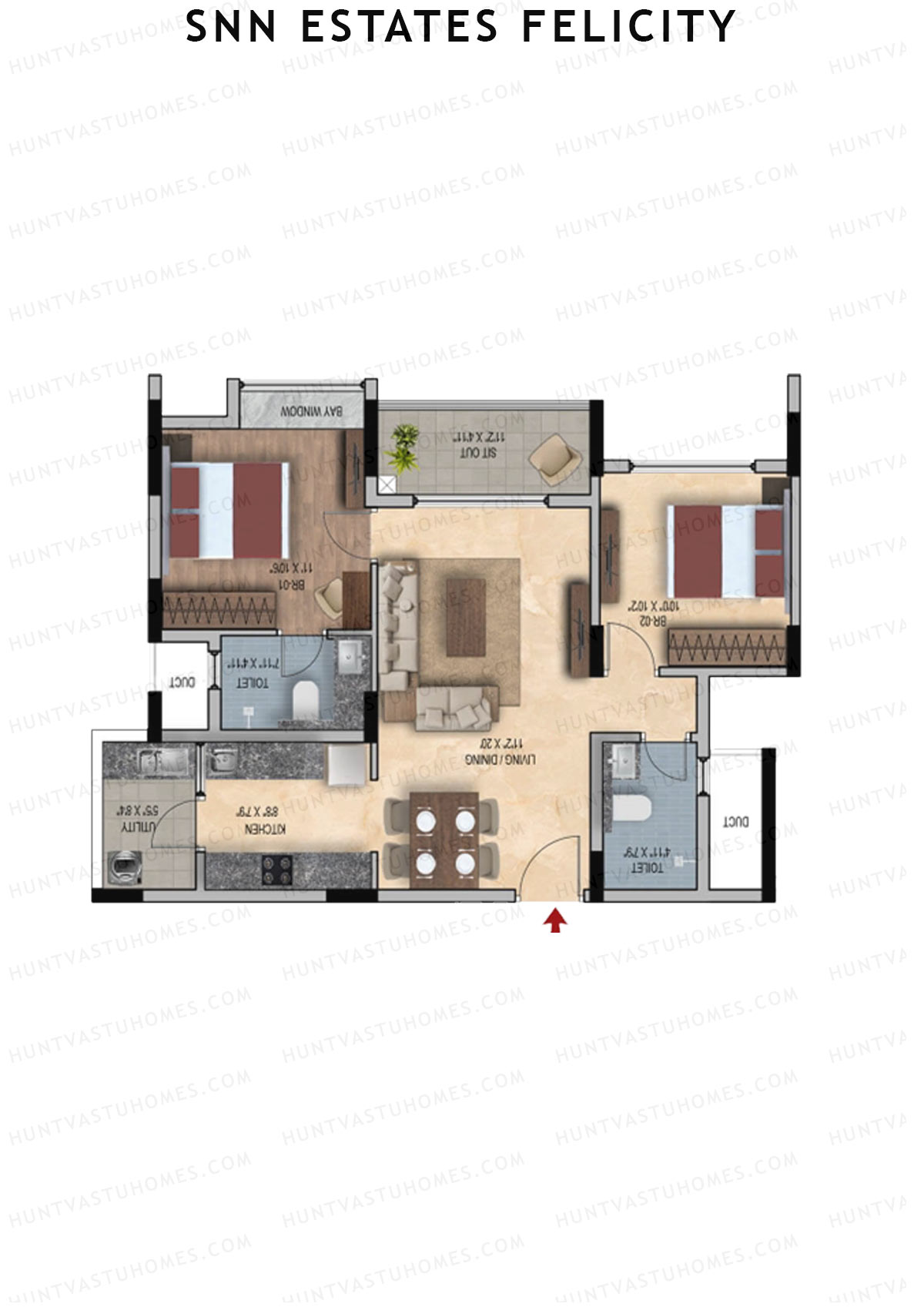 SNN Estates Felicity Tower 6 Unit 4 Floor Plan